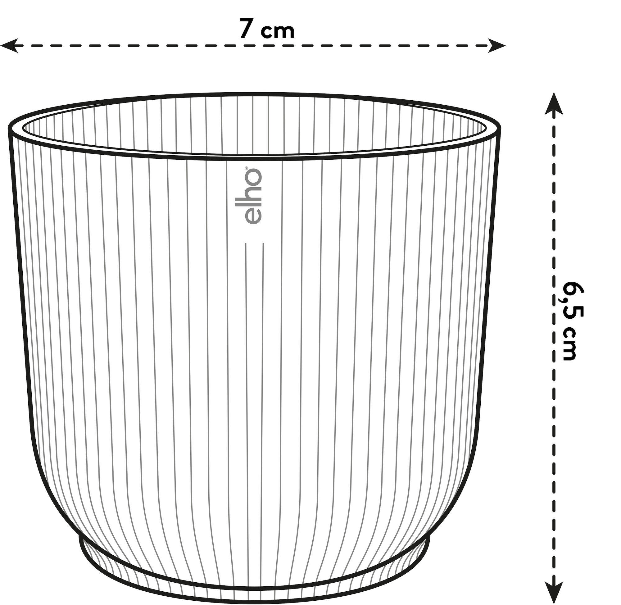 Vaso per piante e fiori VIBES ELHO in polipropilene giallo H 6.5 cm Ø 7 cm - 6