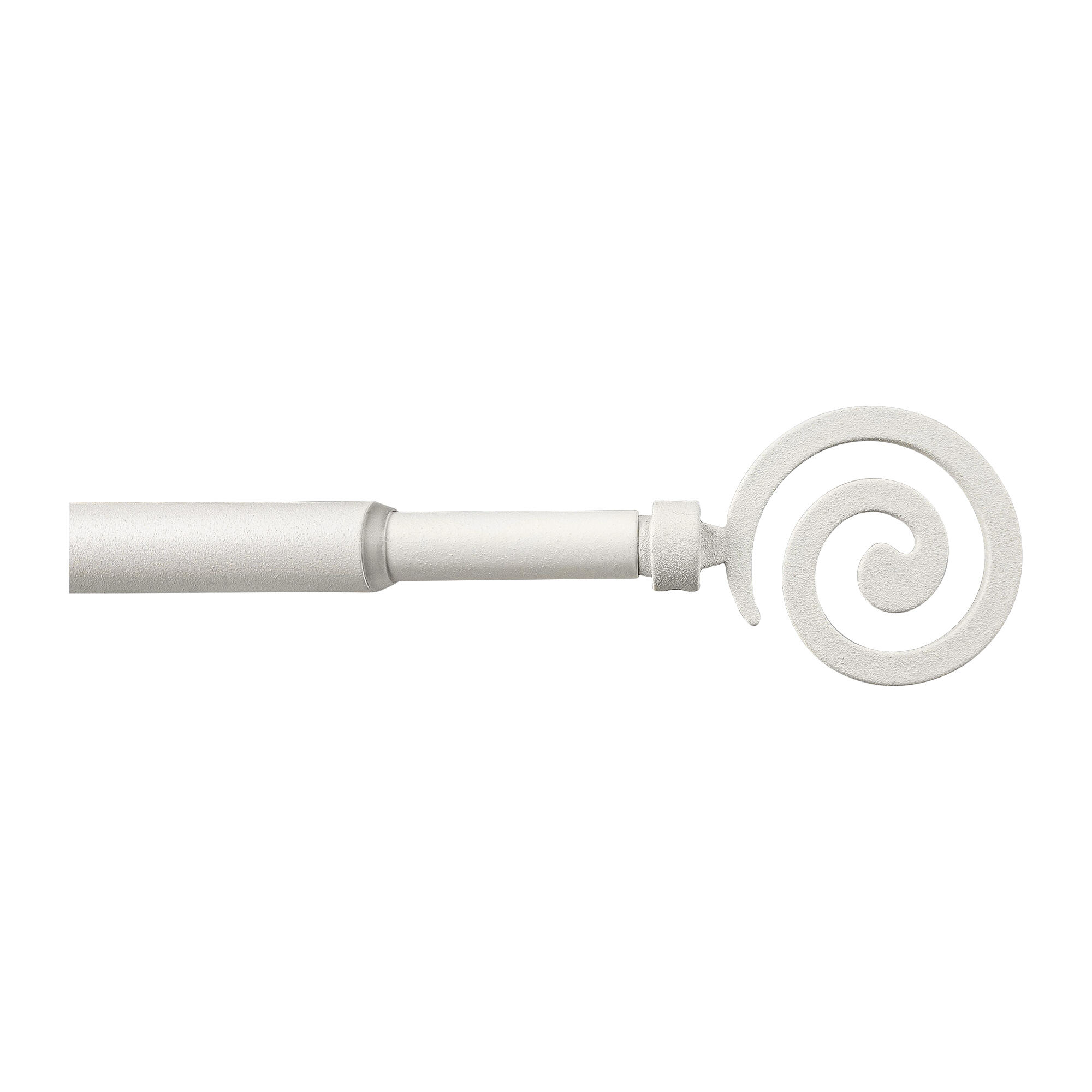 Kit Bastone Per Tenda Estensibile Da 120 A 210 Cm Pommel In Acciaio Verniciato Bianco Opaco 19 Mm Inspire 84407354