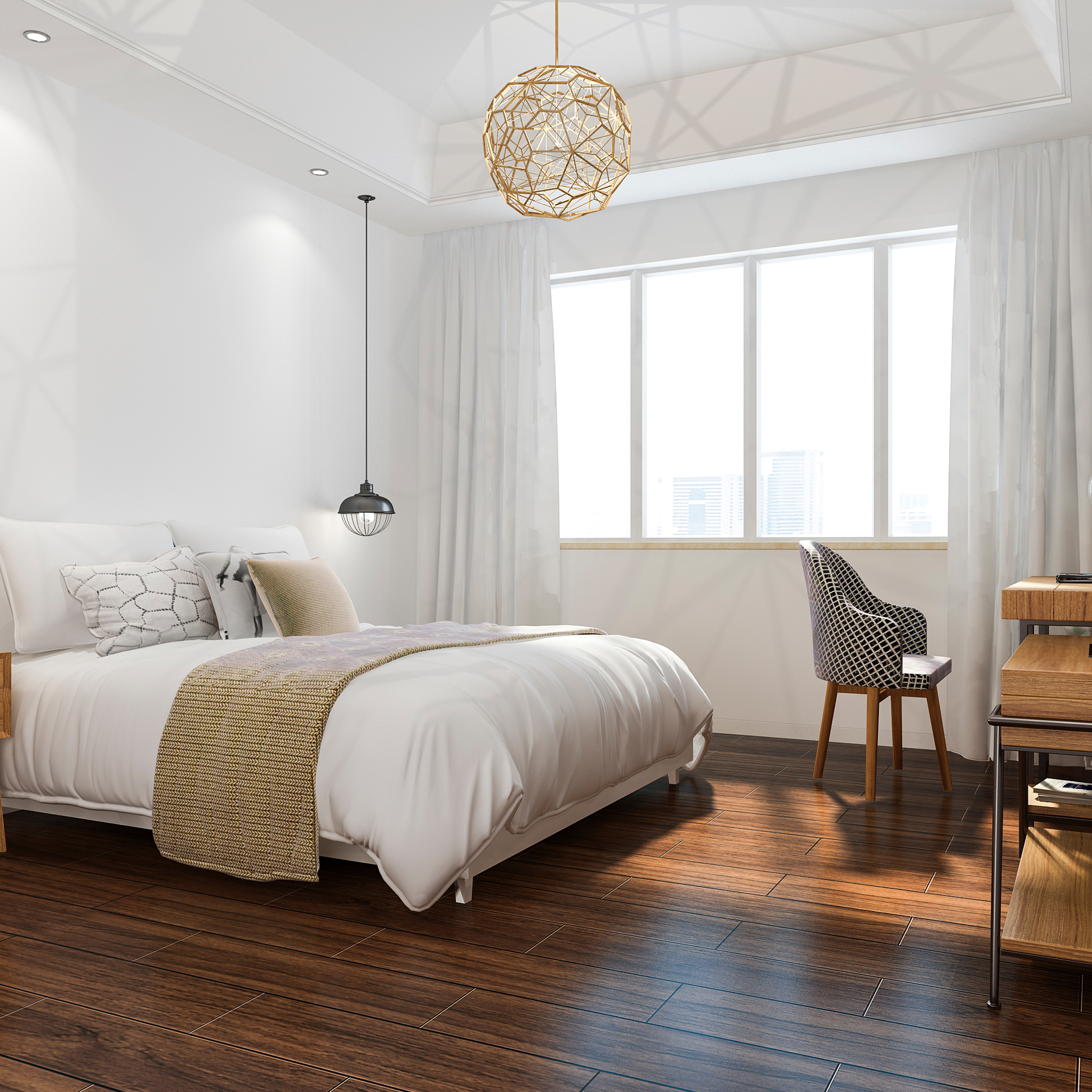 Szyna sufitowa 1-torowa biała 120 cm z akcesoriami PVC - 2