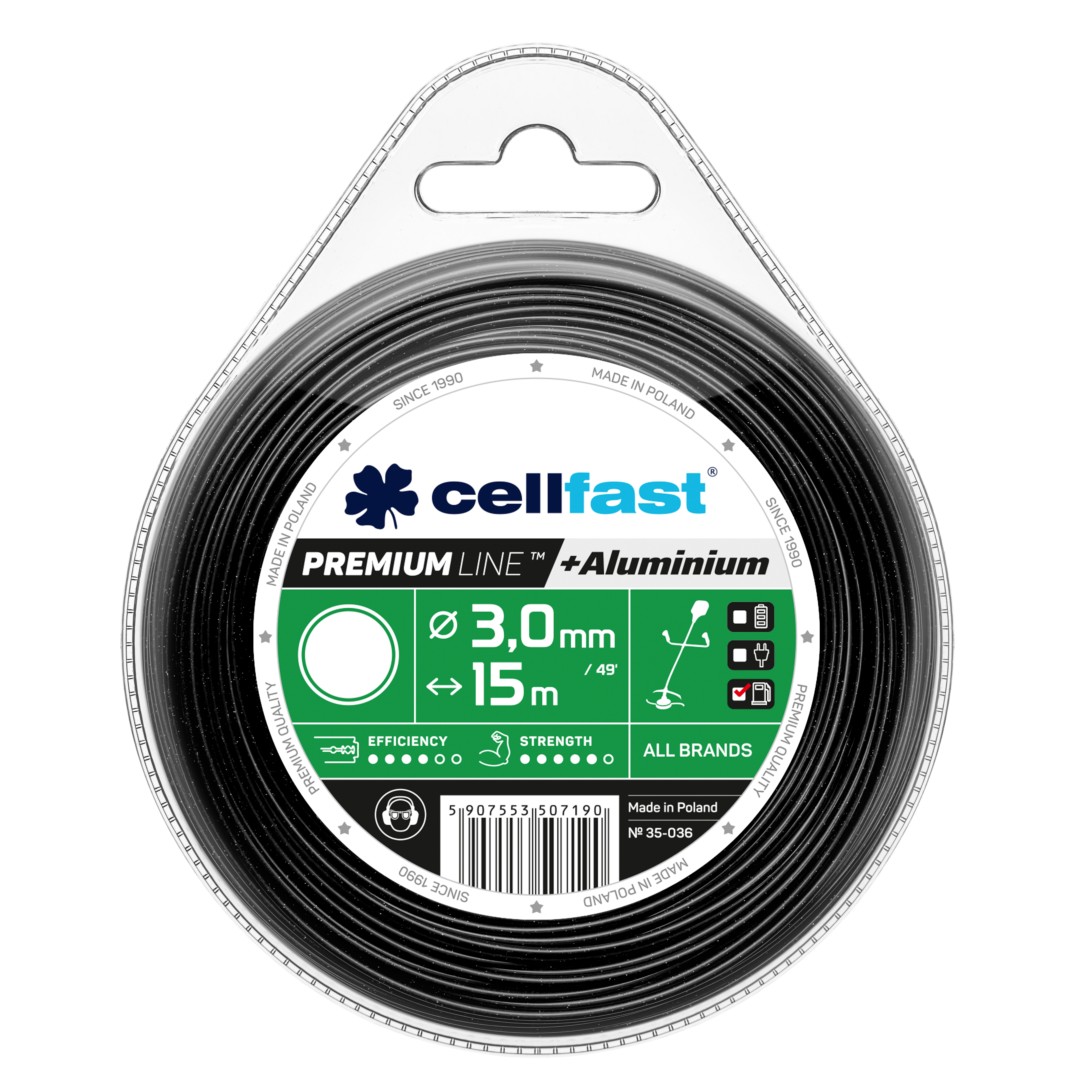 Żyłka tnąca 3 mm x 15 m Cellfast Premium