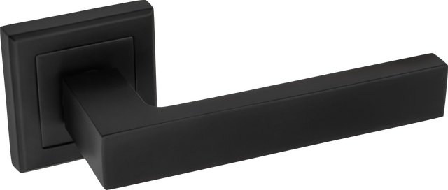 Klamka do drzwi wewnętrznych na rozecie Cubus Czarna