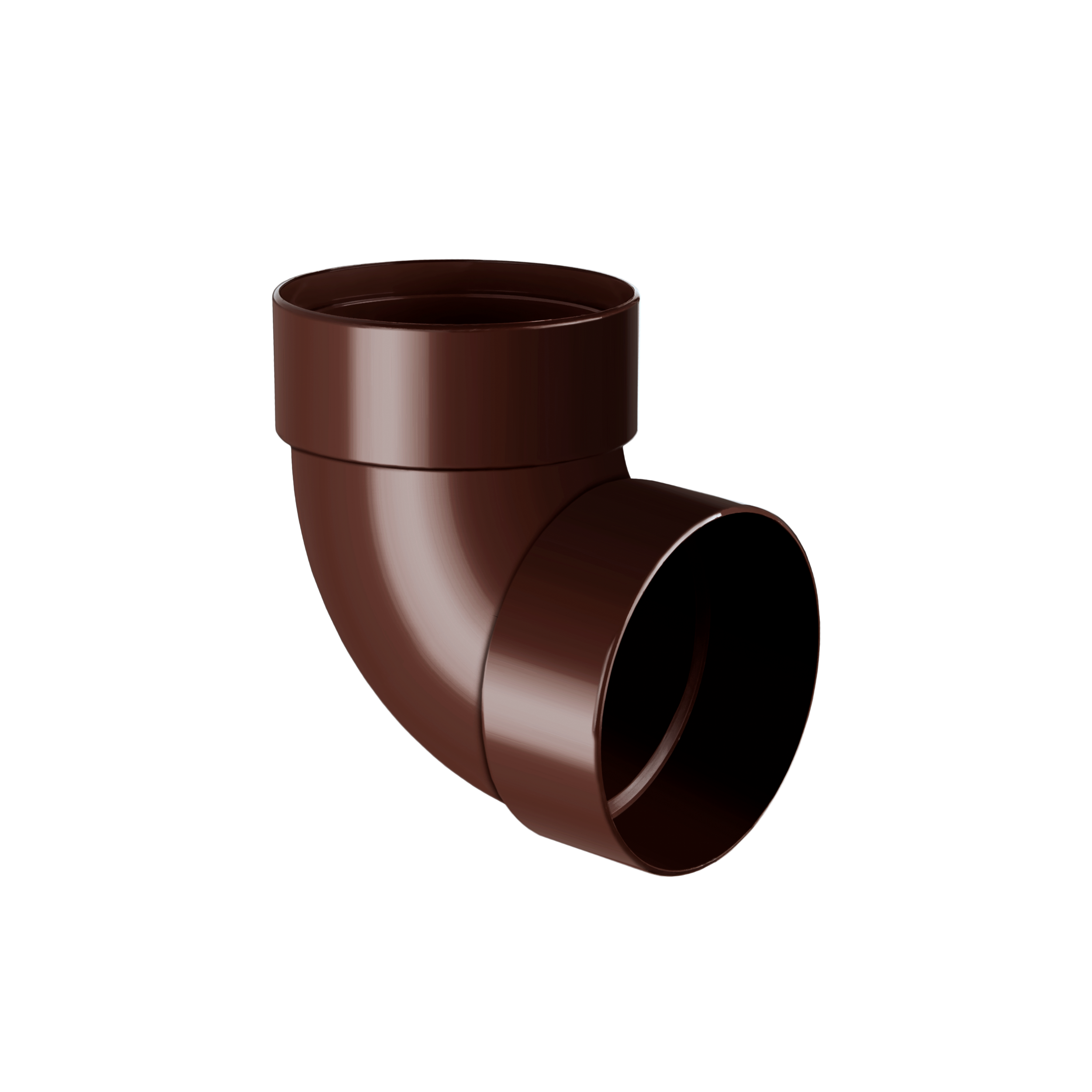 Kolano rynnowe podwójne 75 mm/87° brązowe