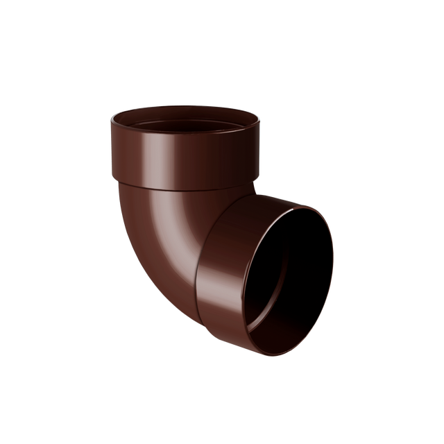Kolano rynnowe podwójne 75 mm/87° brązowe