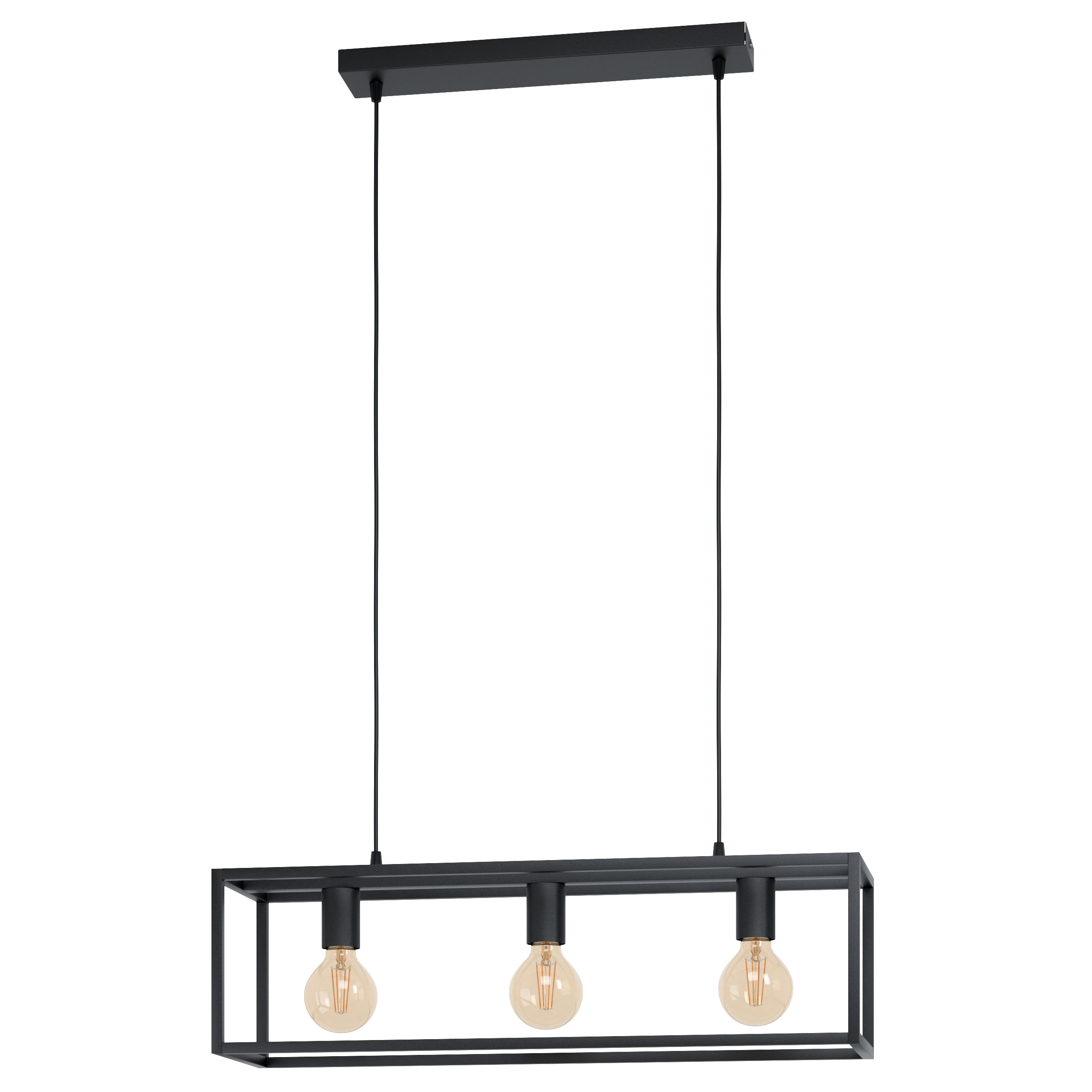 Lampa wisząca Eldrick czarna 3 x E27 Inspire - 10