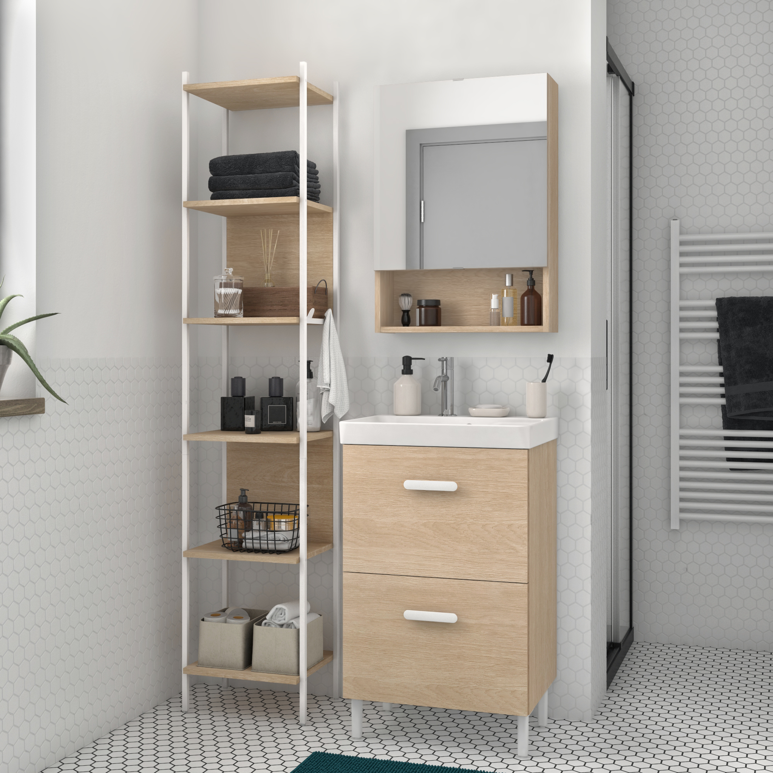 Szafka lustrzana bez oświetlenia Easy 50 x 70 Sensea - 11