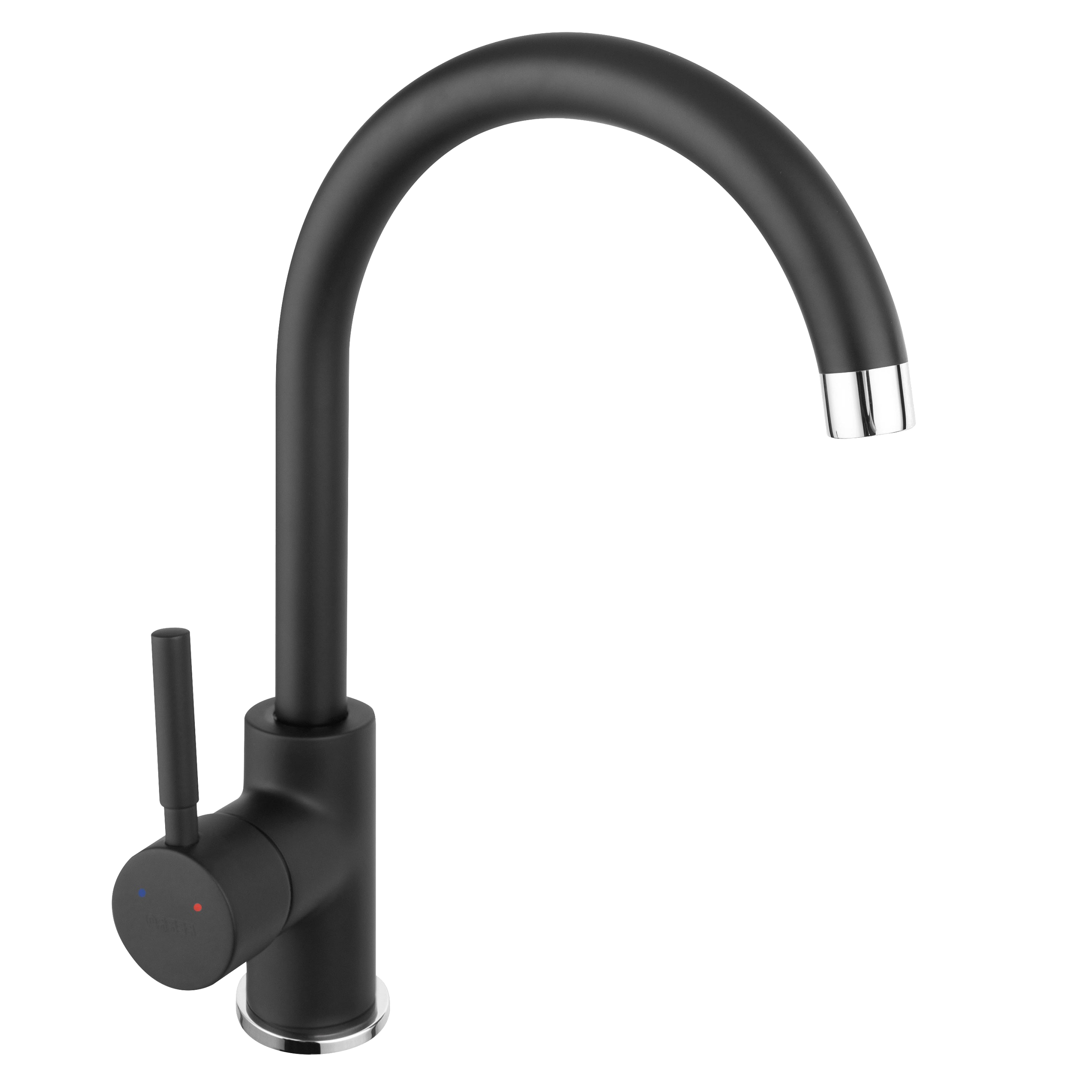 Bateria kuchenna Lecco Czarna wylewka U 33,5 cm Ferro