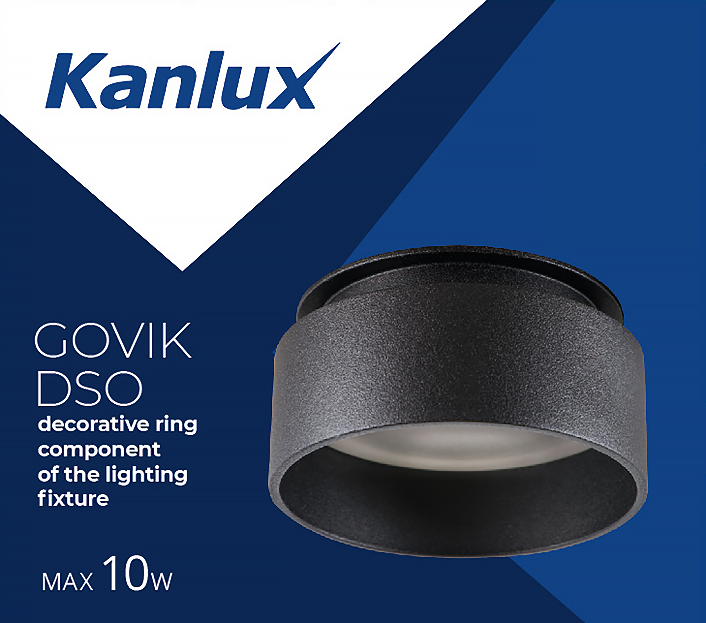 Oprawa stropowa Govik DSO-B czarna GU10 Kanlux - 6