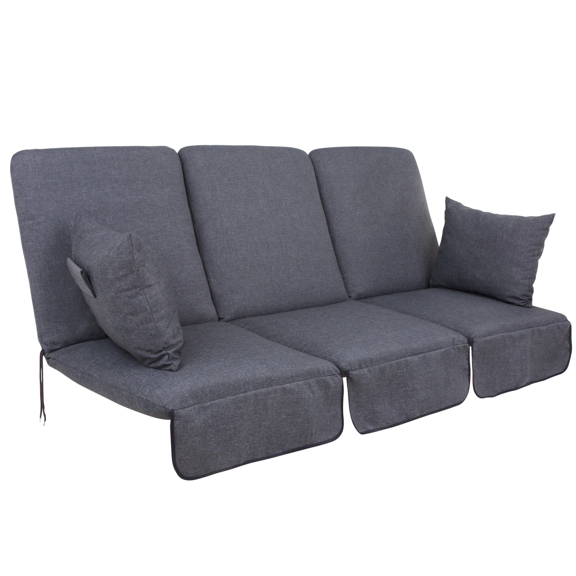 Komplet poduszek do huśtawki Bombaj 180x115x9 cm szare Dajar