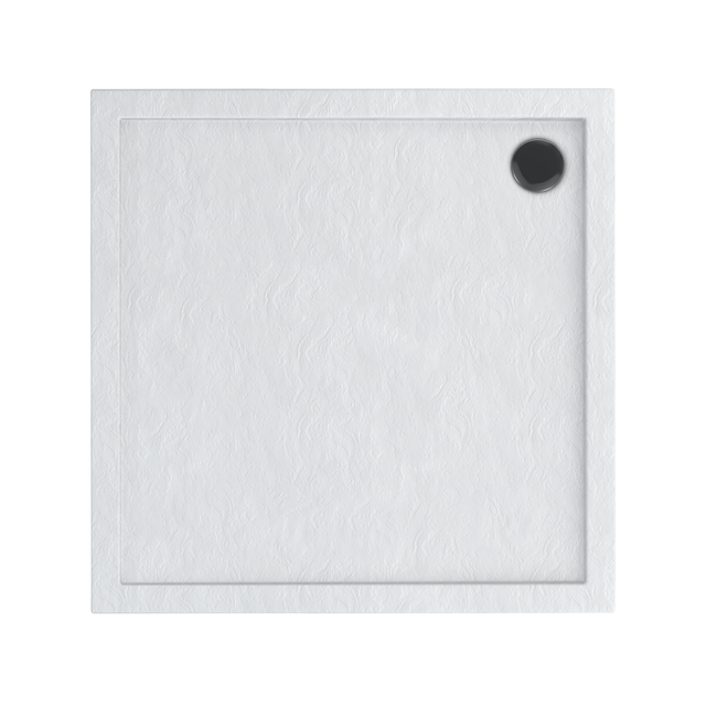 Brodzik Zintegrowany Kwadratowy Sensea Frigo 80 x 80 x 12 cm Biały Kamień