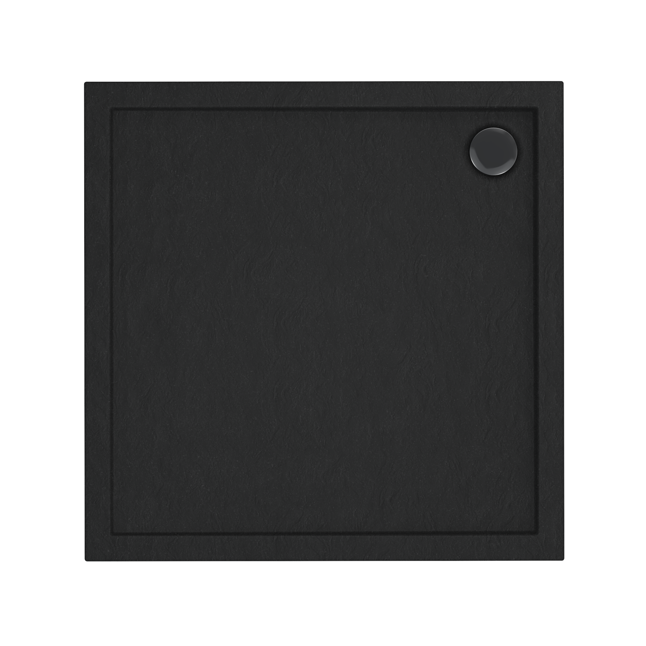 Brodzik Kwadratowy Sensea Ipsilon 80 x 80 x 5 cm Czarny Kamień - 9