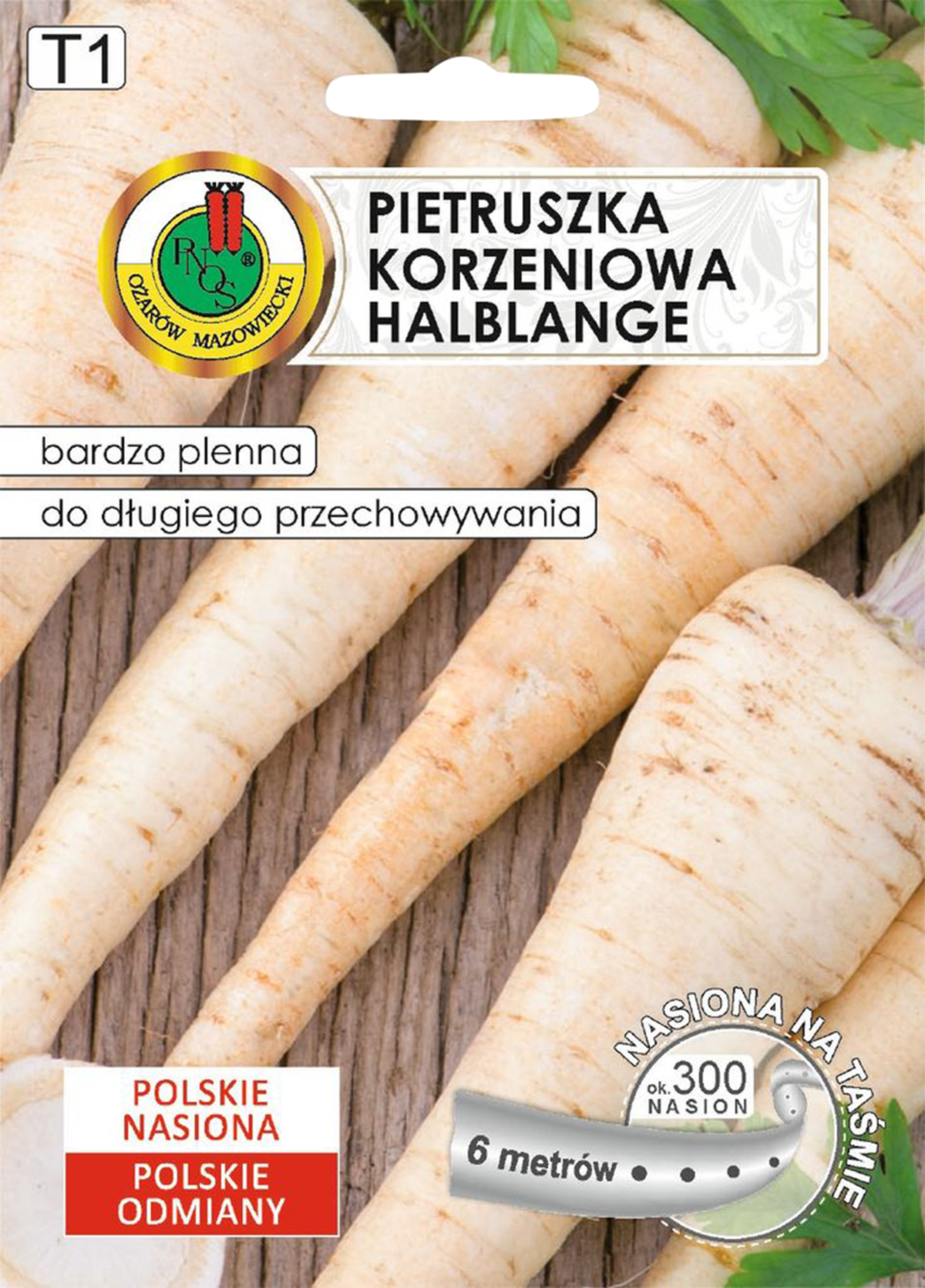 Pietruszka korzeniowa Halblange nasiona na taśmie 6m Pnos