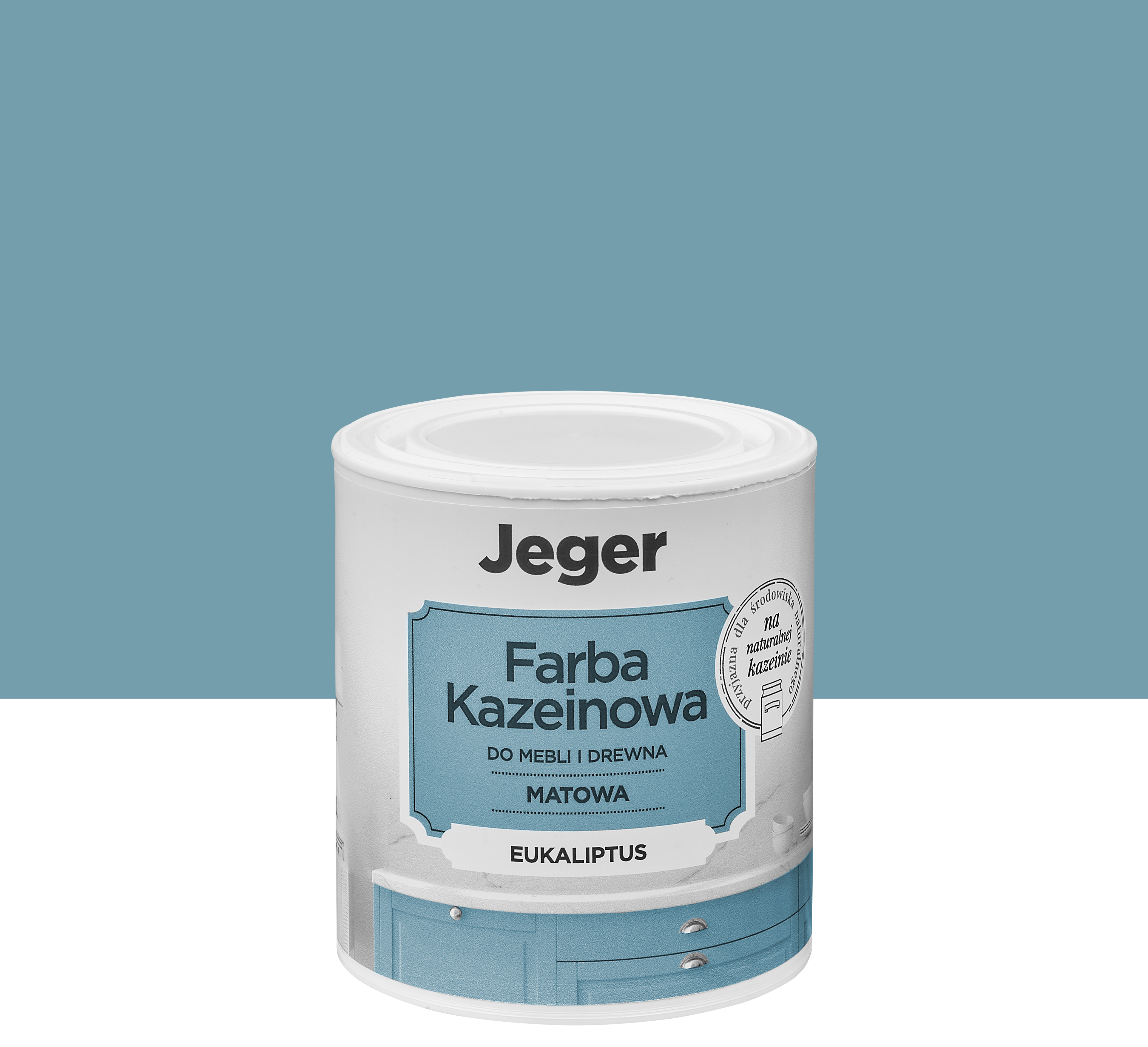 Farba kazeinowa 0.5 l eukaliptus matowa Jeger