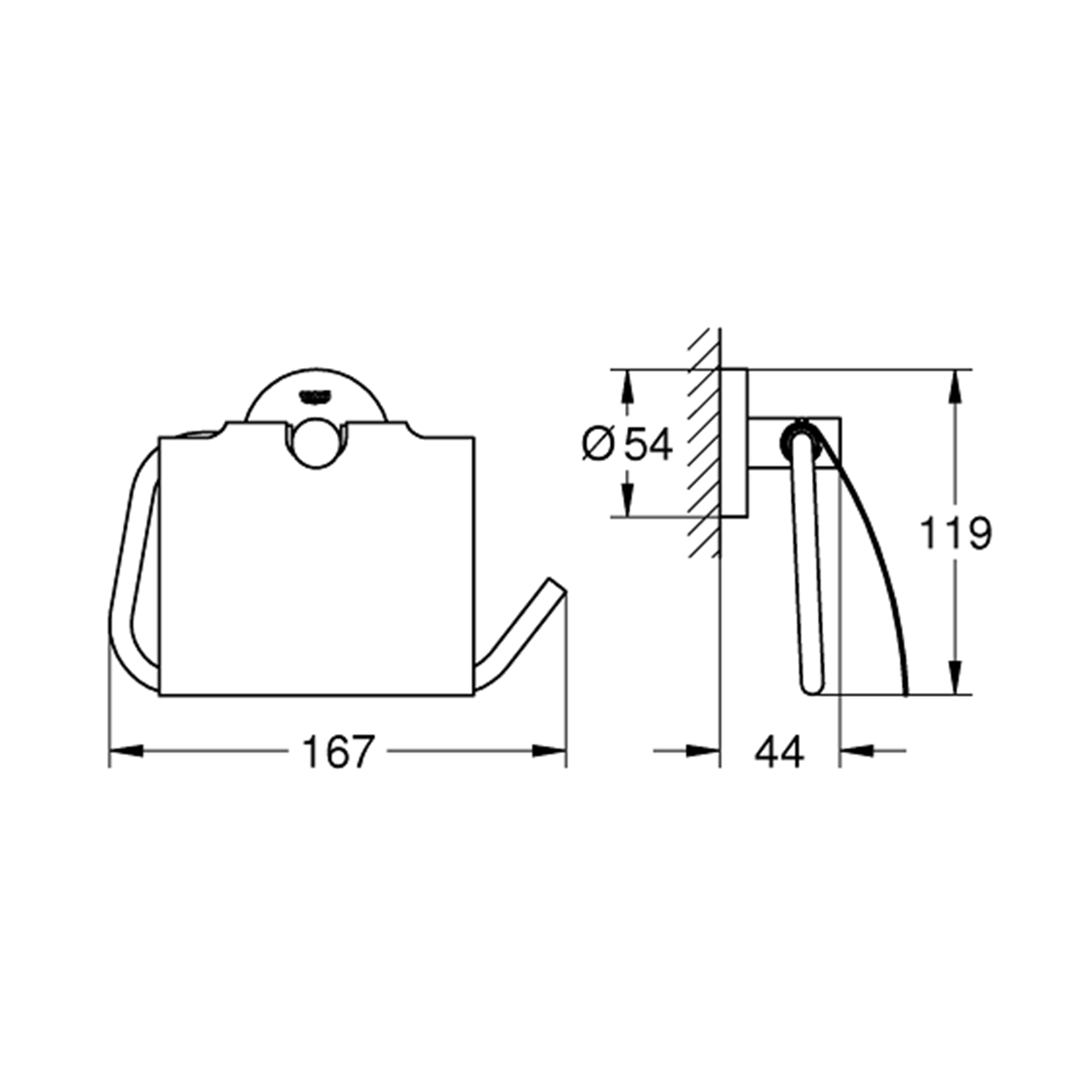 Uchwyt na papier Essentials Grohe - 2