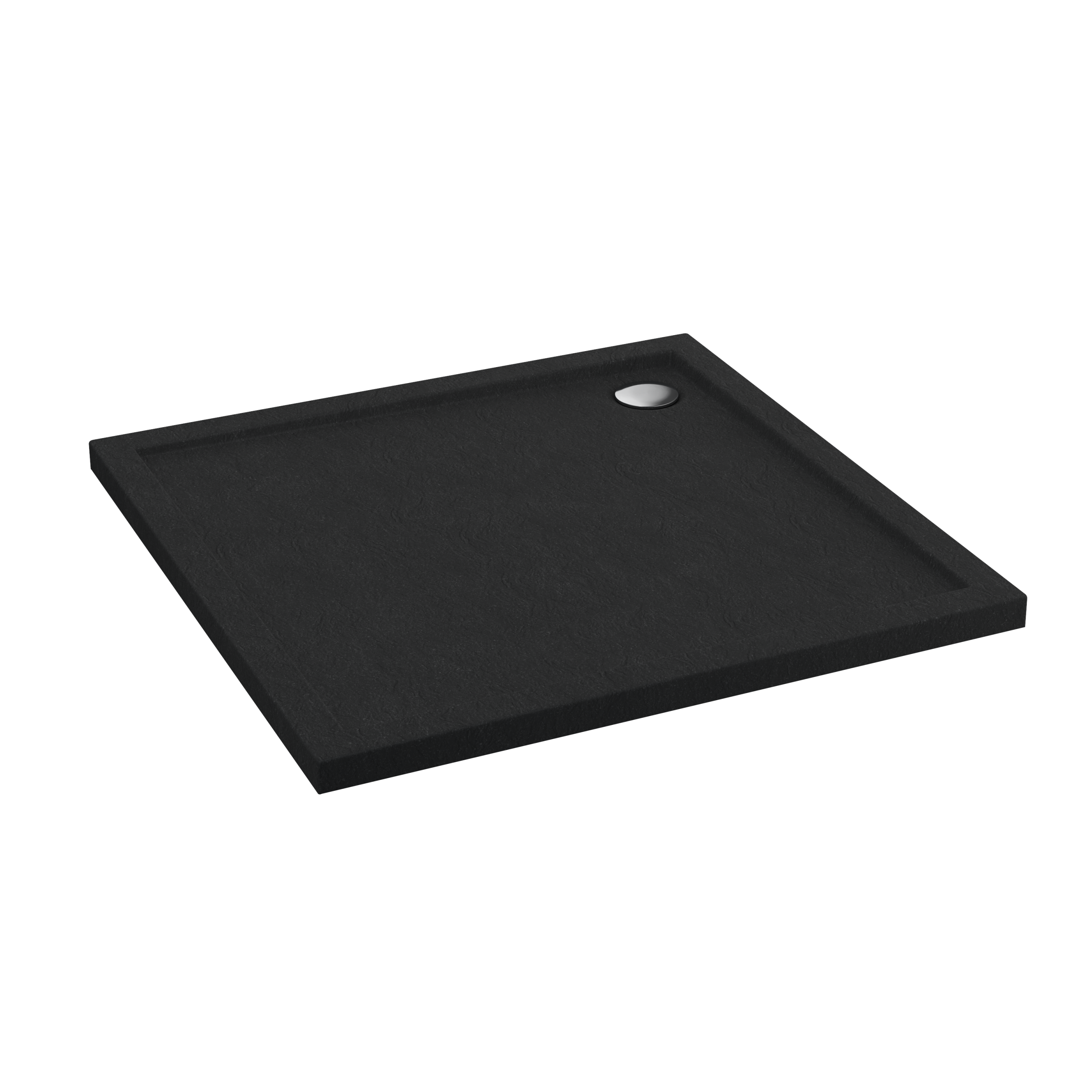 Brodzik Kwadratowy Sensea Ipsilon 80 x 80 x 5 cm Czarny Kamień