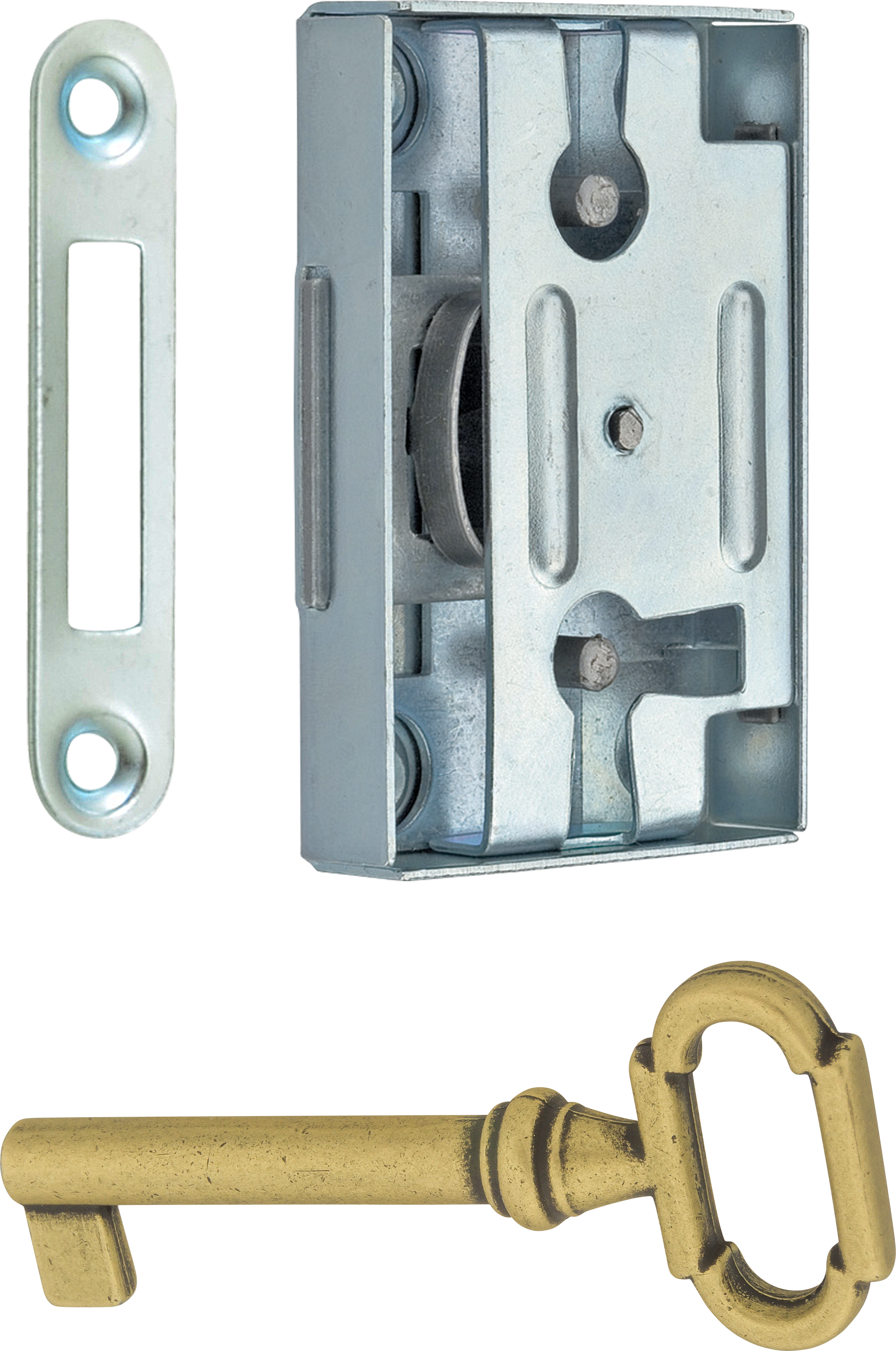 Zamek meblowy nawierzchniowy 30 mm z kluczem