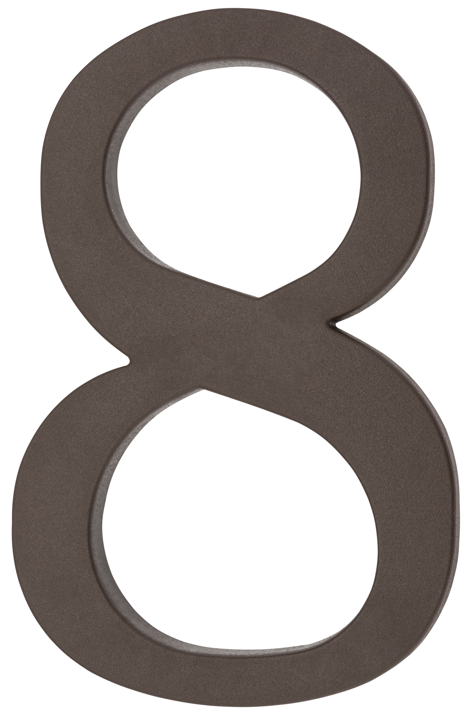 Cyfra 8 wys.18 cm plastikowa brązowa