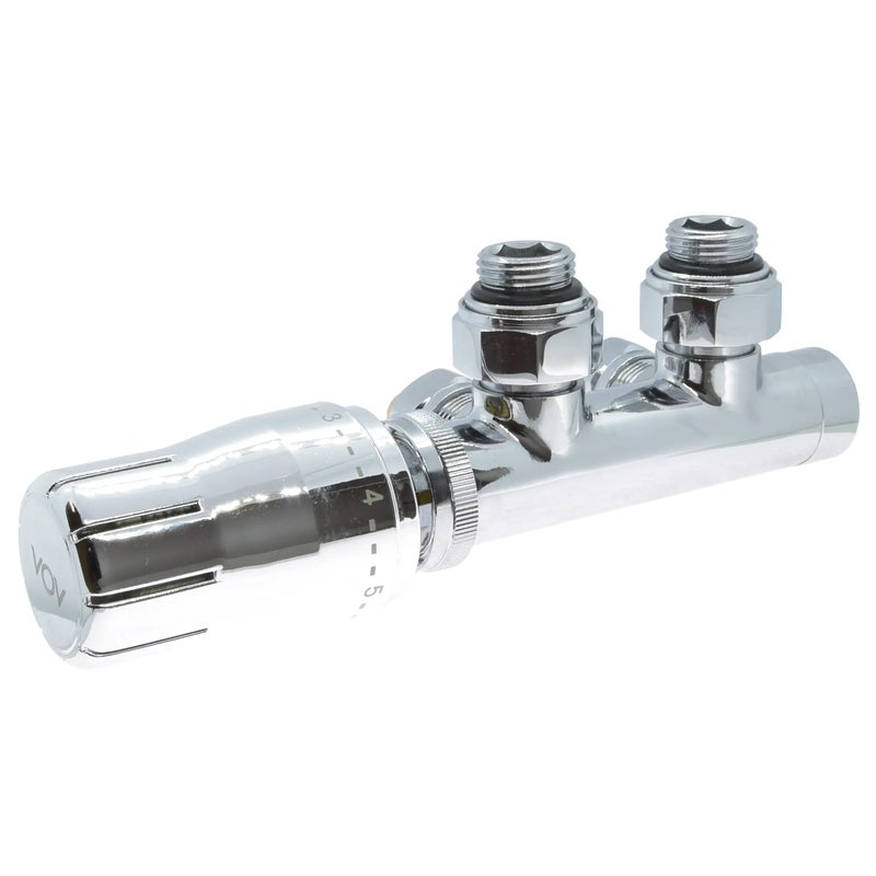 Zestaw termostatyczny DUO-PLEX LEWY 3/4" x M22 x 1.5 CHROM PEX SCHLOSSER