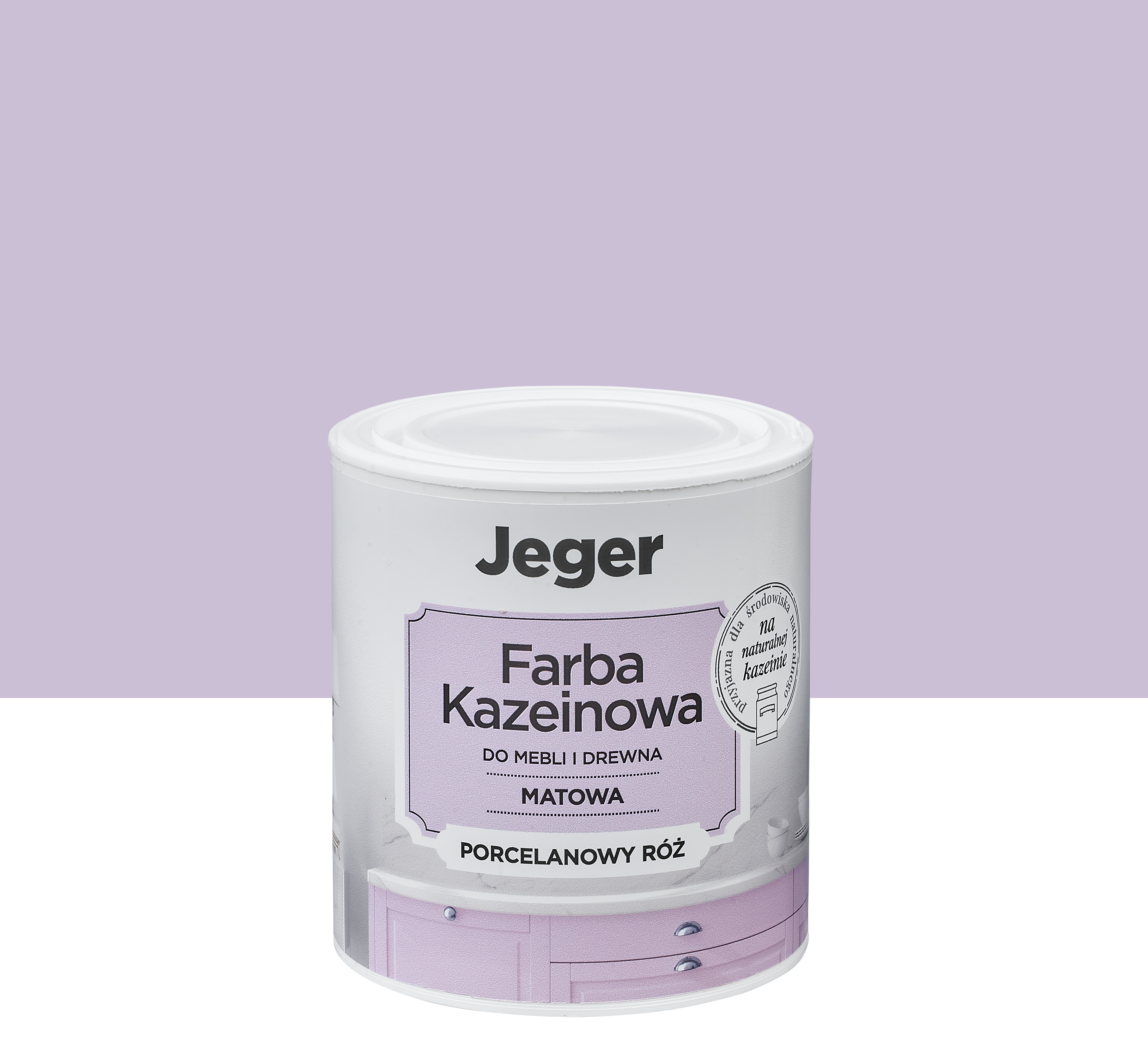 Farba kazeinowa 0.5 l porcelanowy róż matowa Jeger