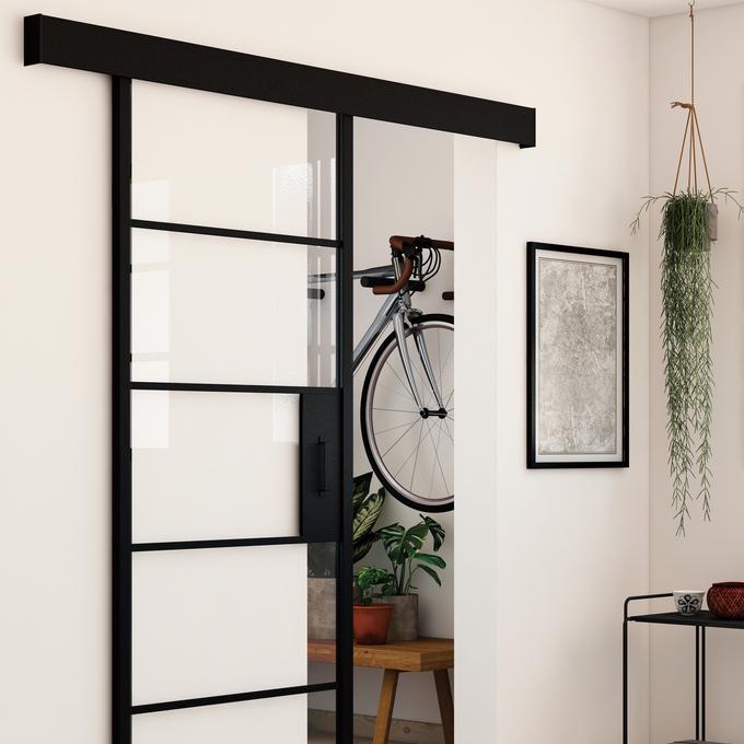Puerta de interior corredera ARTENS Chloe negro