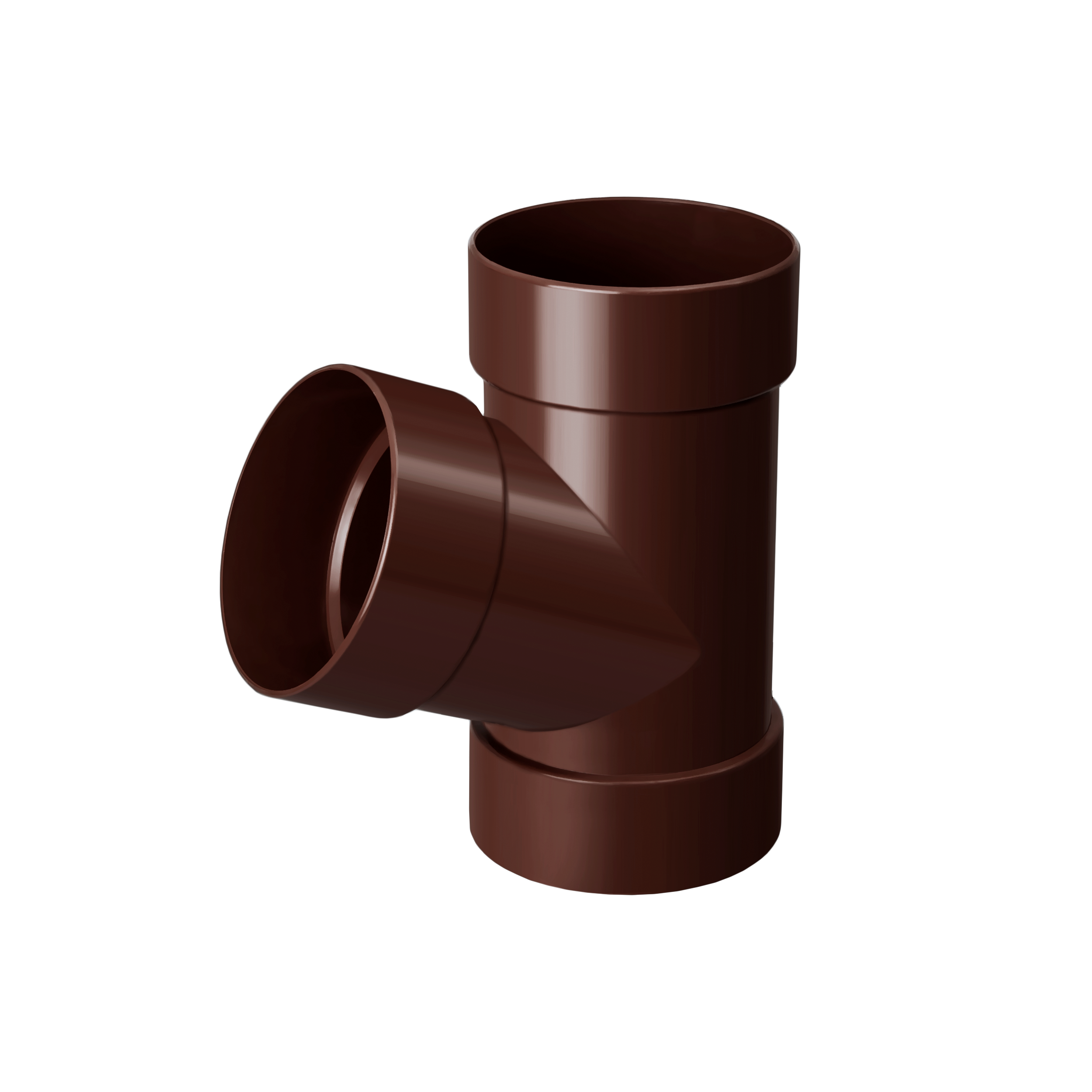 Trójnik 100 mm/67° Brązowy