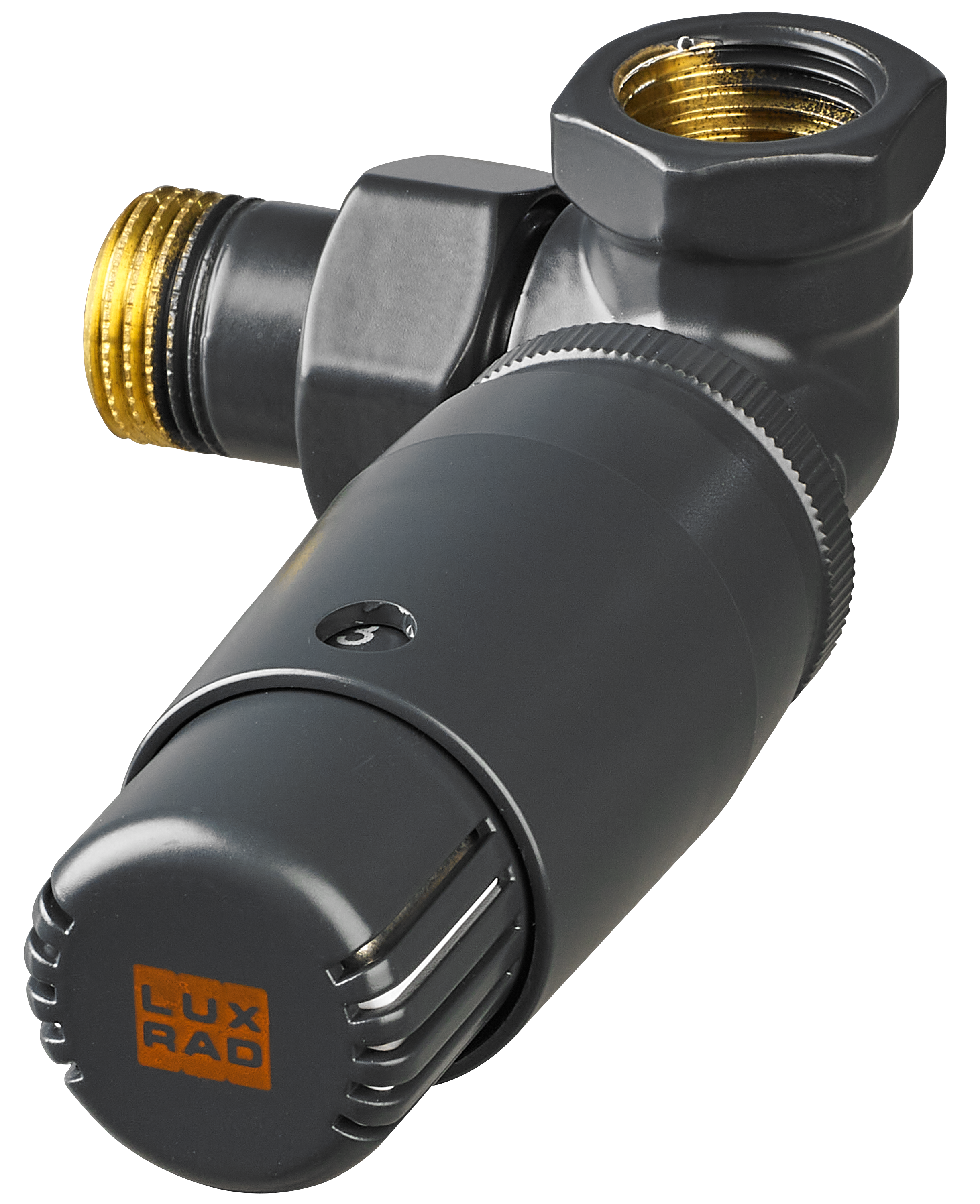 Zestaw termostatyczny OSIOWY-LEWY 1/2" grafit LUXRAD