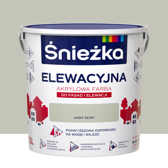 Farba elewacyjna akrylowa 2.5 l Jasny szary Śnieżka