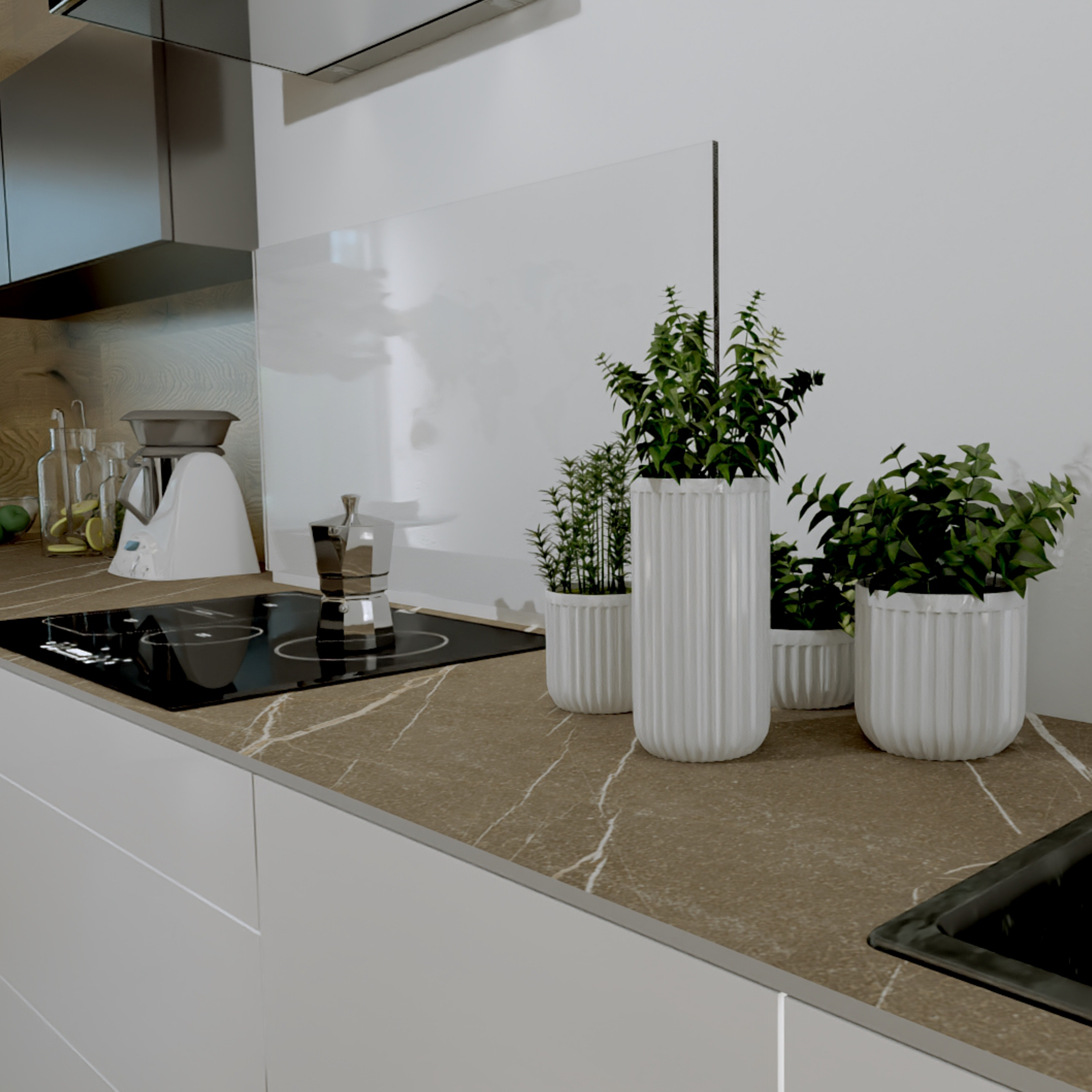 Blat kuchenny kompaktowy marmur sao 409c 130x305 cm - 2