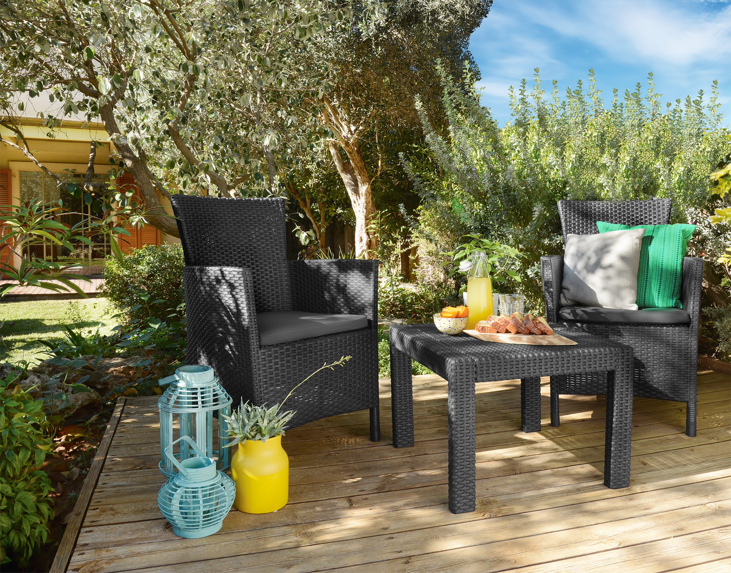 Meble ogrodowe zestaw Rosario grafitowe Keter - 2