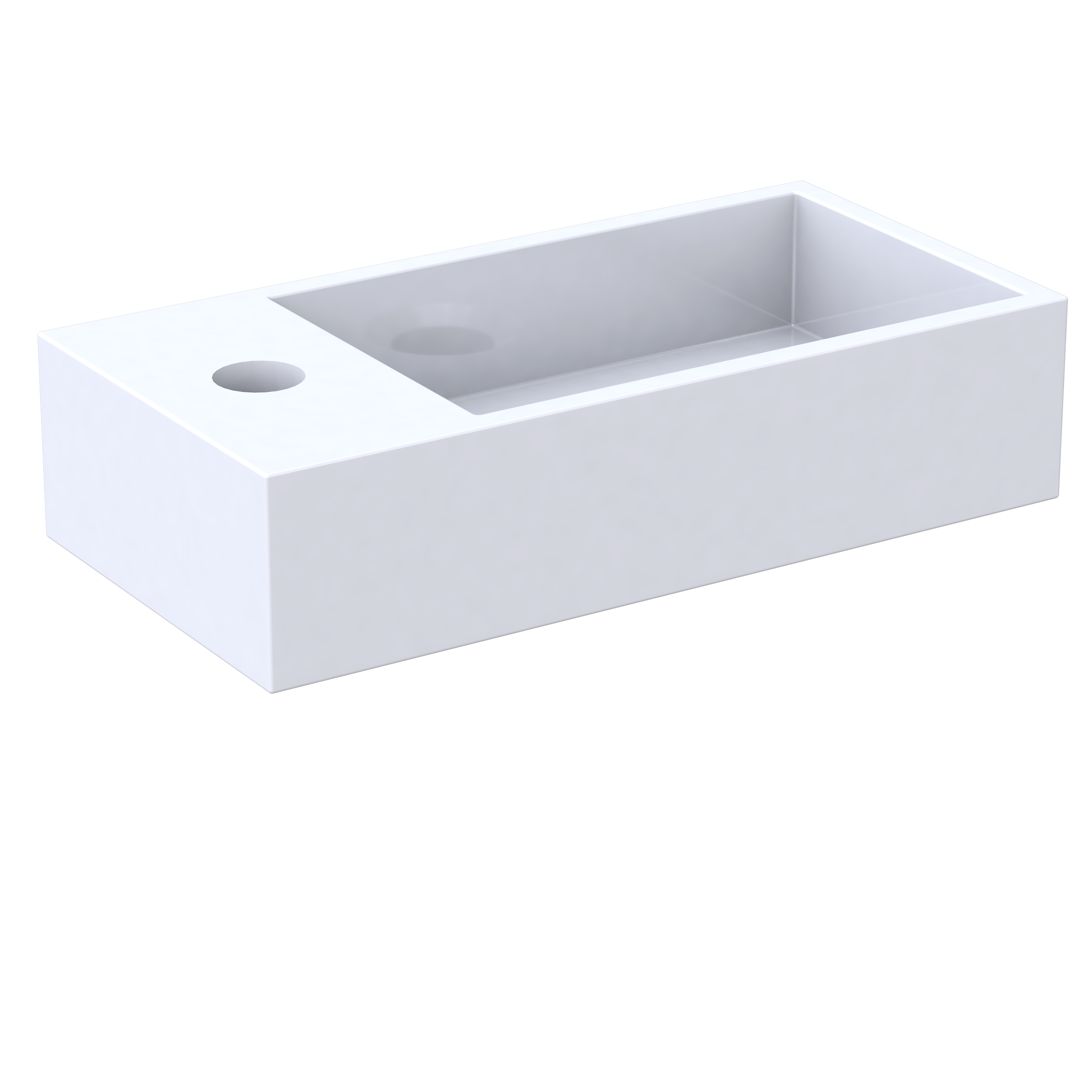 Umywalka konglomeratowa nablatowa Sól 36 x 18 lewa Domino