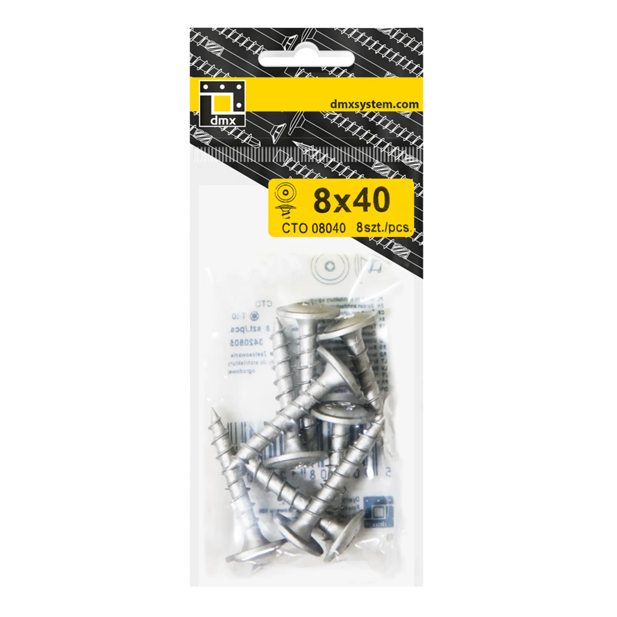 Wkręt do drewna 8 x 40 mm 8 szt. Domax