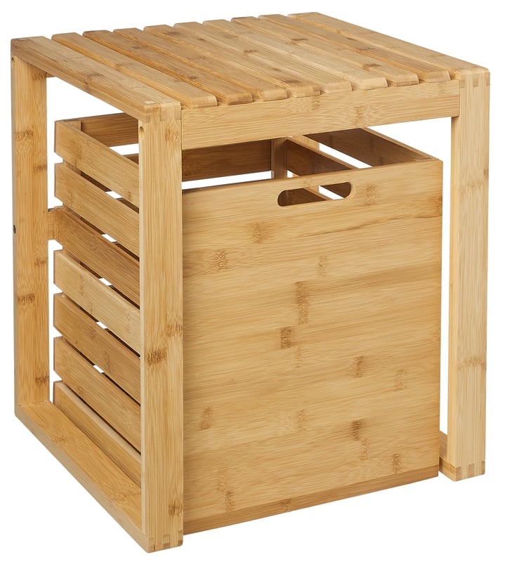 Taboret z pojemnikiem na pranie Bambus Evg Trade