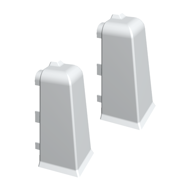 Narożnik zewnętrzny do listwy przypodłogowej 70mm Biały 2 szt. ARTENS