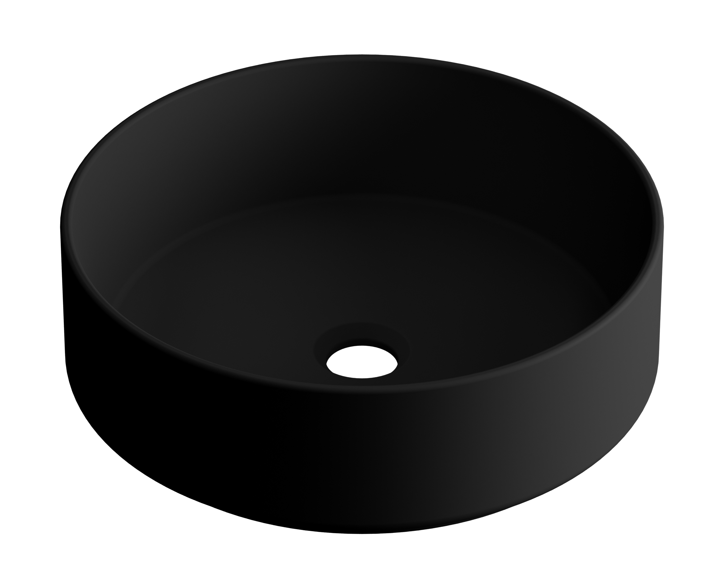Lavabo de sobreponer studio negro 37x12x37 cm