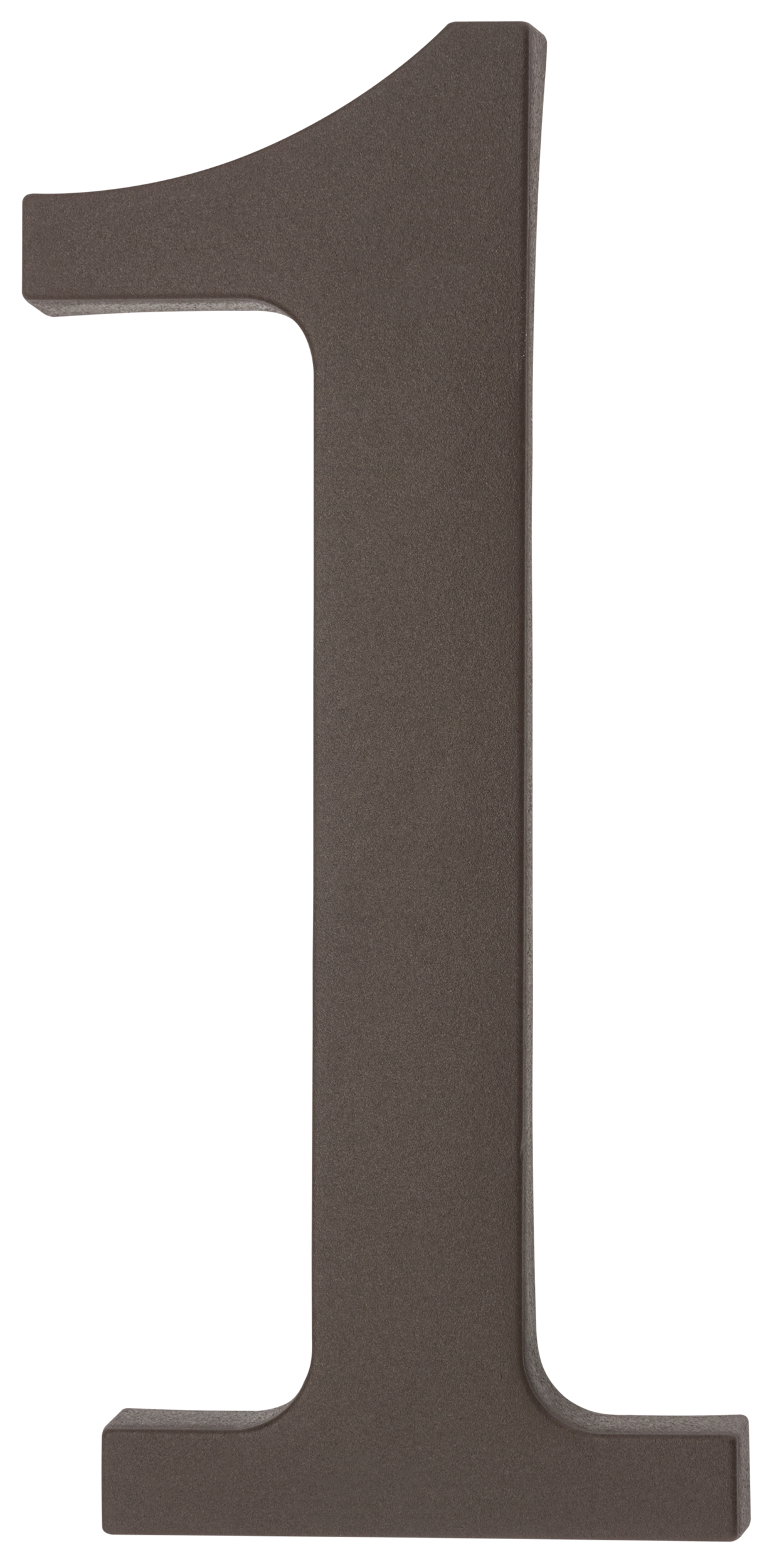 Cyfra 1 wys.18 cm plastikowa brązowa