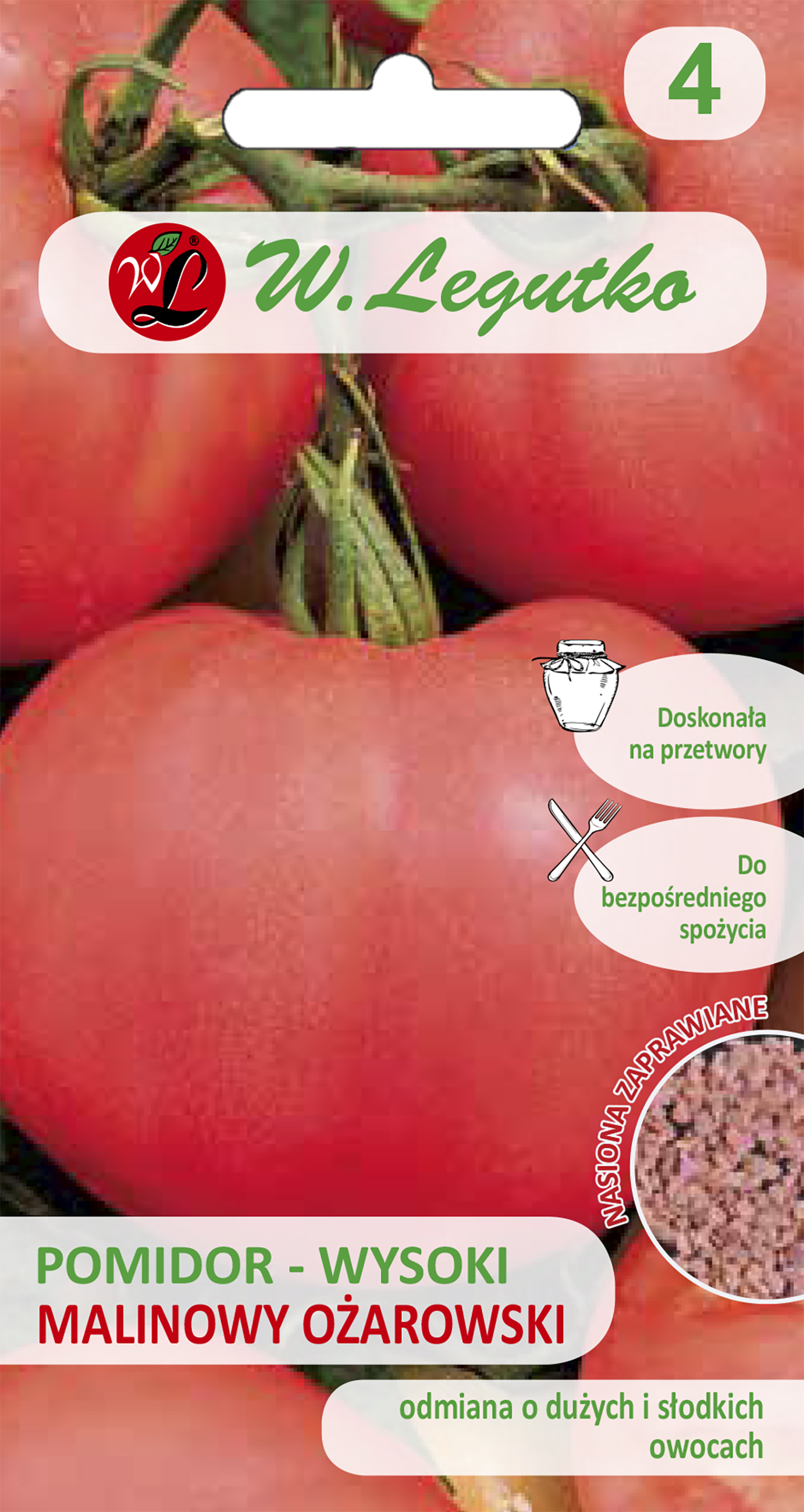 Pomidor malinowy gruntowy Ożarowski nasiona W. Legutko