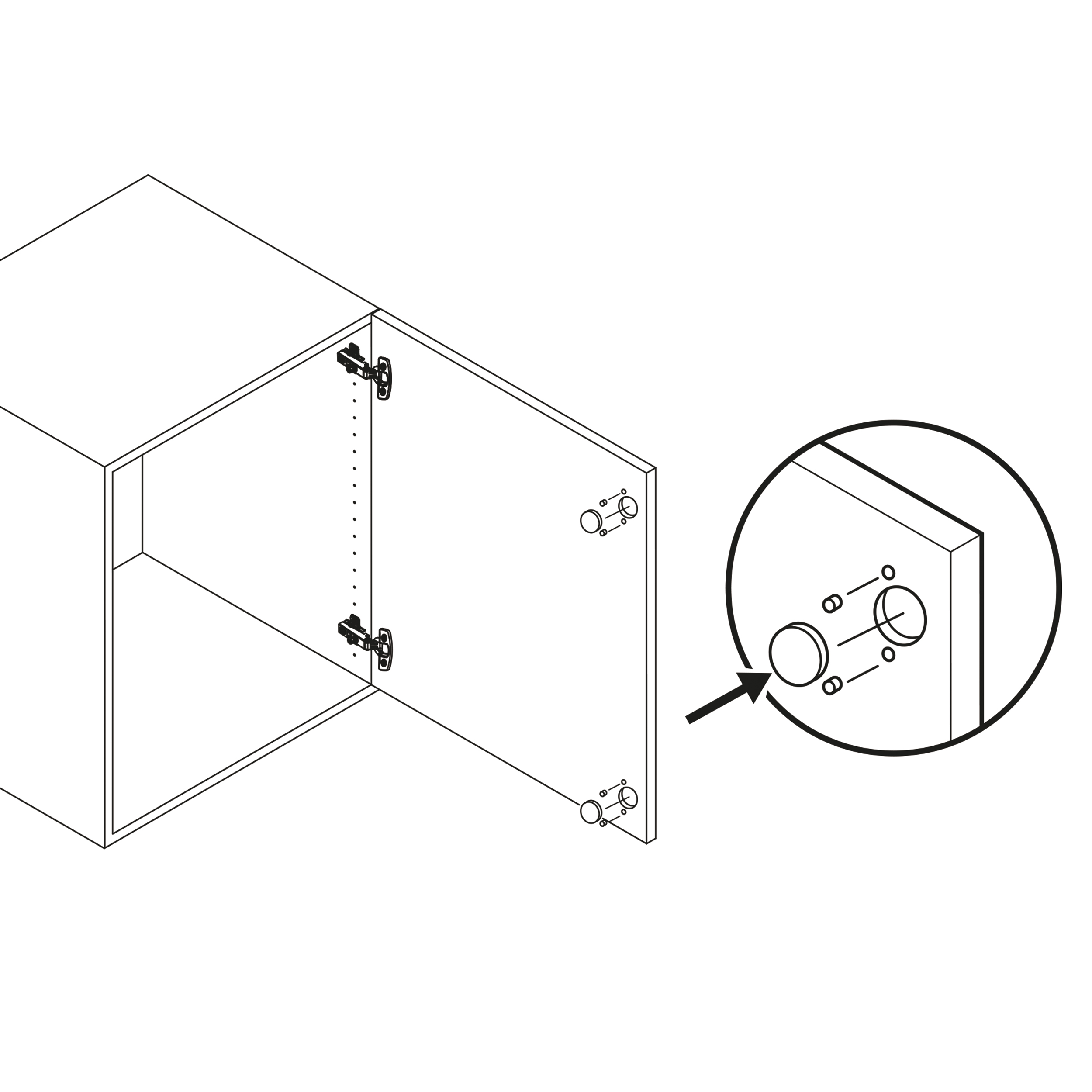 Zestaw zaślepek na otwory zawiasów białe Delinia iD - 3