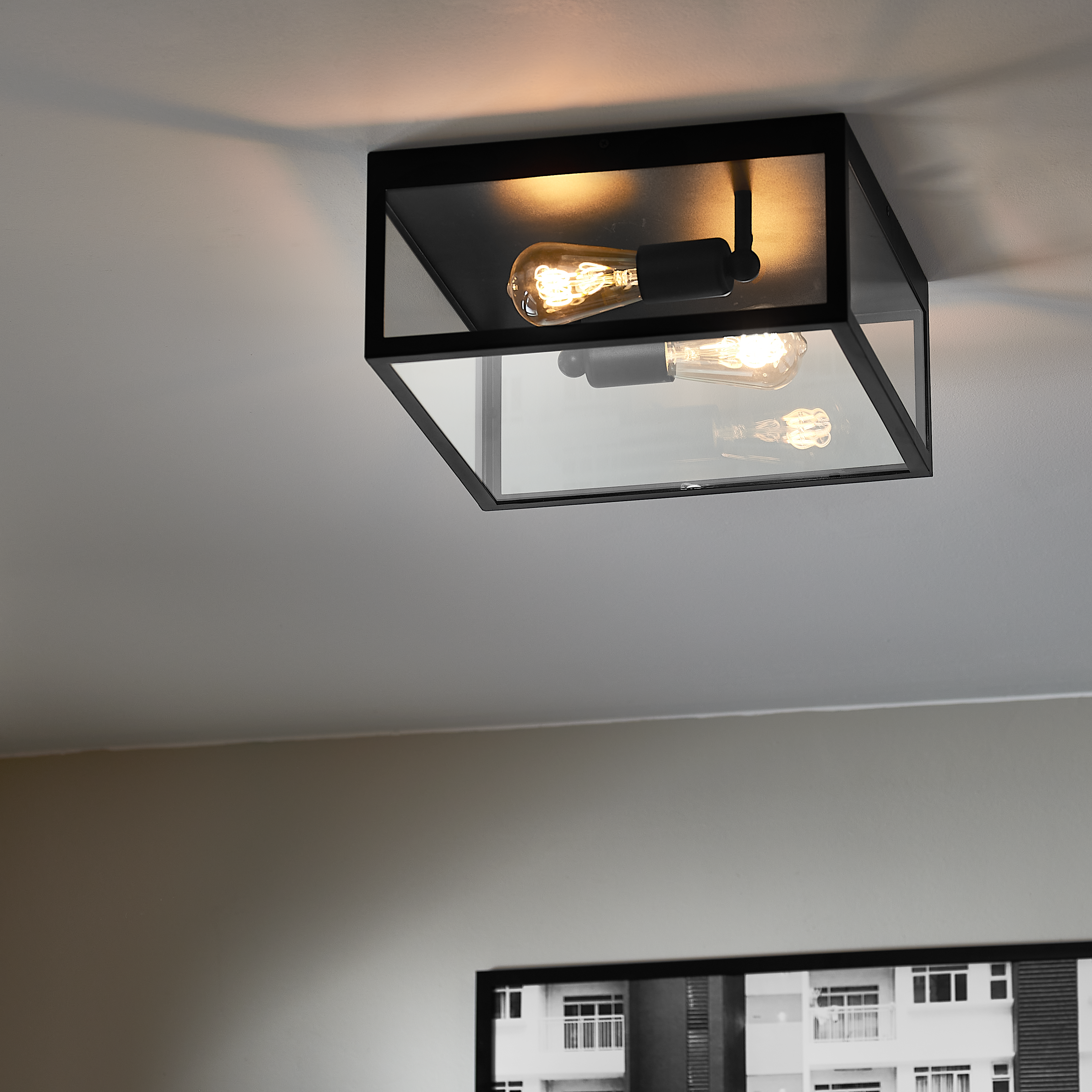 Lampa sufitowa Charterhouse czarna E27 Eglo - 2