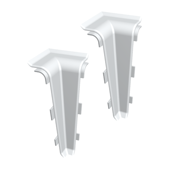 Narożnik wewnętrzny do listwy przypodłogowej 70 mm Biały 2 szt. Artens