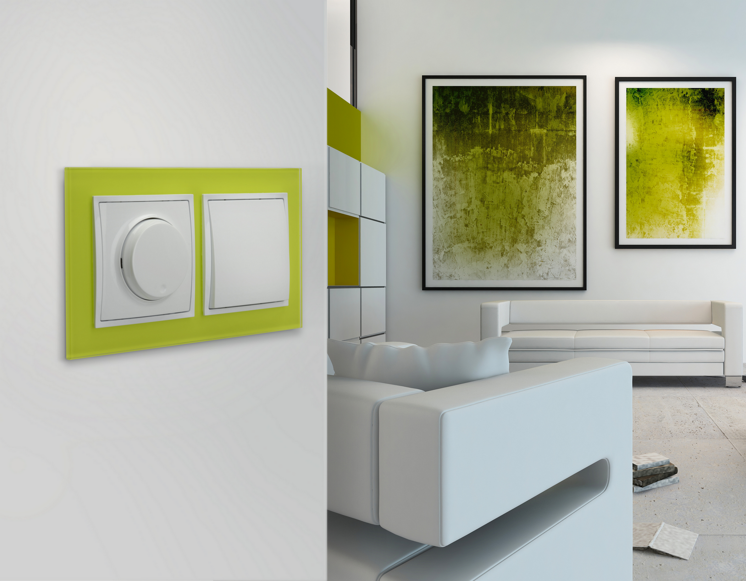 Włącznik pojedynczy IMPRESJA Biały OSPEL - 2