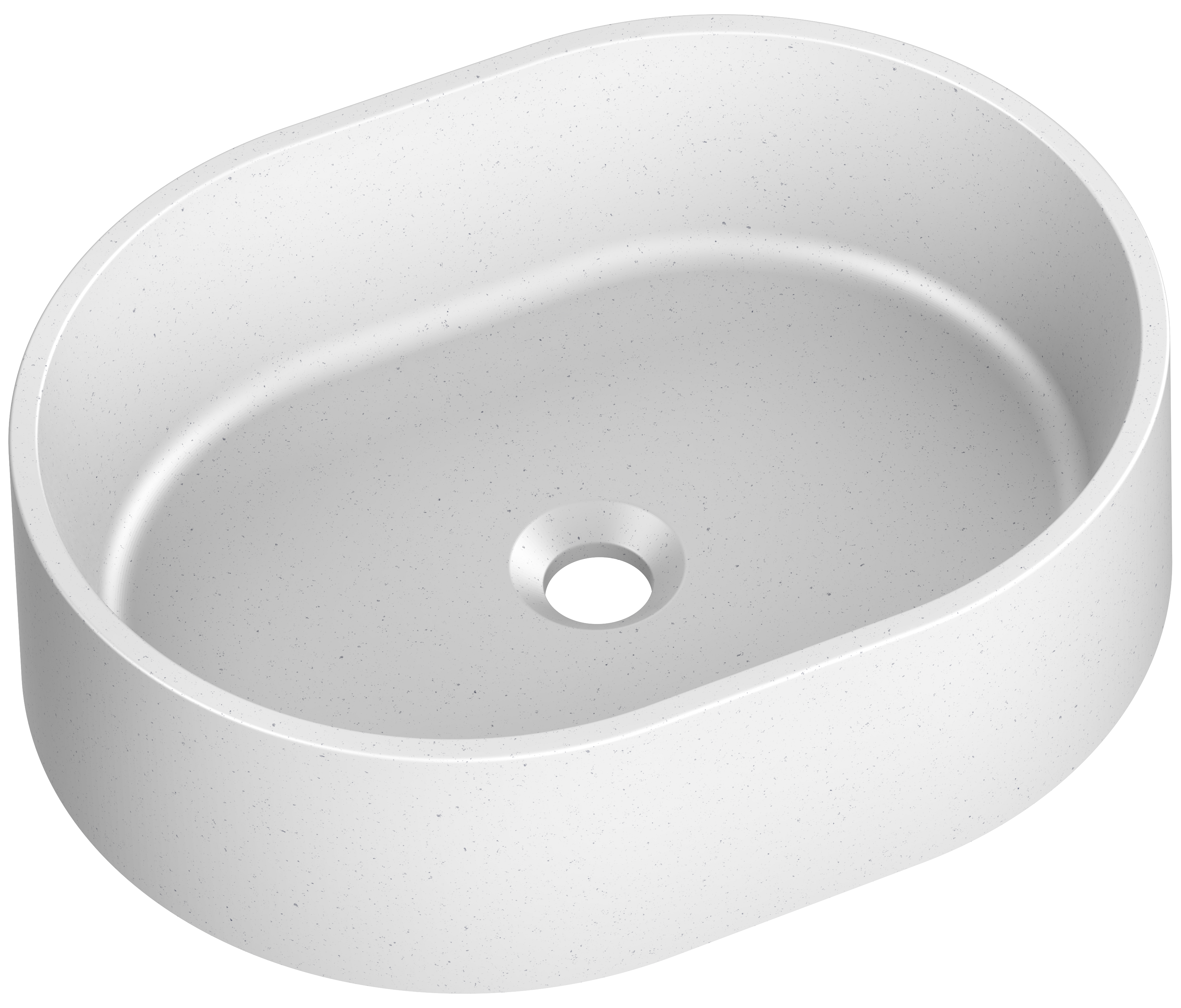 Umywalka konglomeratowa nablatowa Bonn White 48.5 x 37.5 Axis