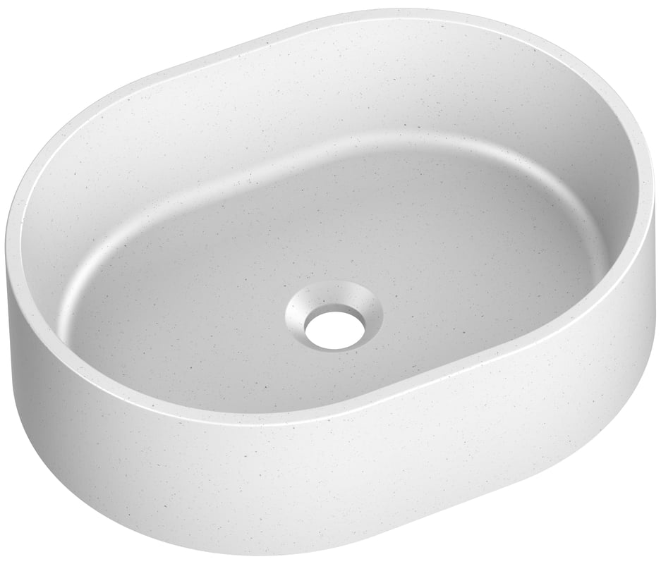 Umywalka konglomeratowa nablatowa Bonn White 48.5 x 37.5 Axis