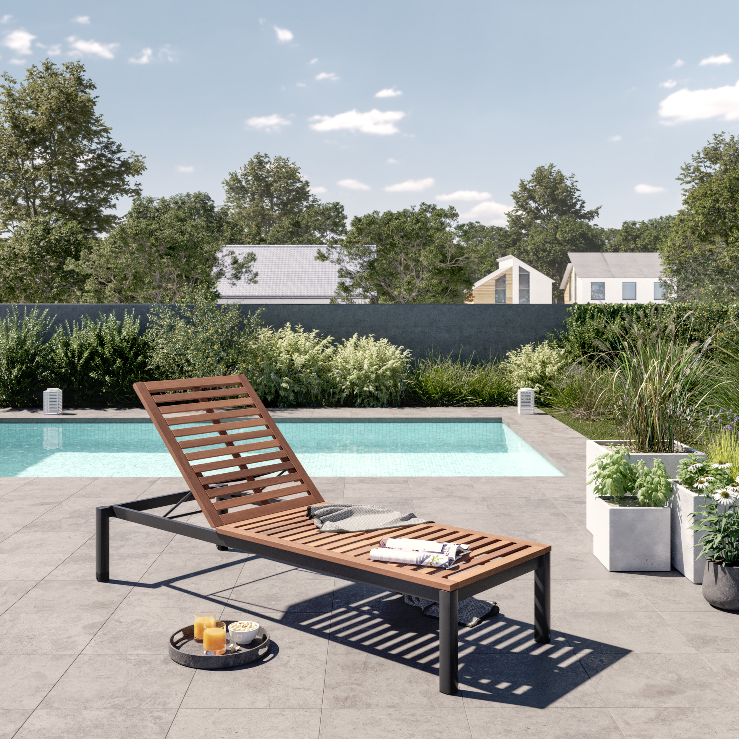Leżak ogrodowy Oris drewniany Naterial - 6