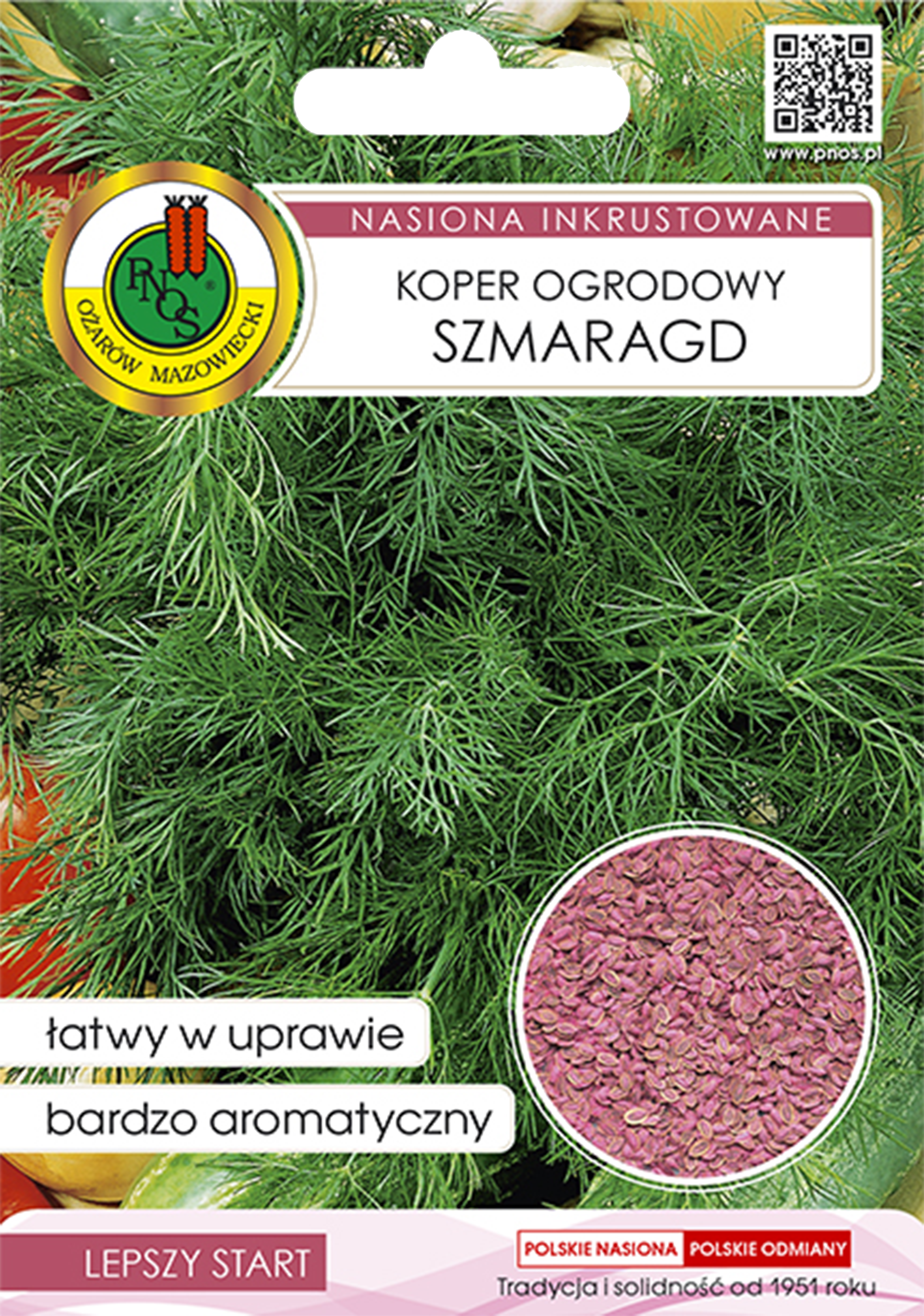 Koper ogrodowy 'Szmaragd' nasiona inkrustowane Pnos
