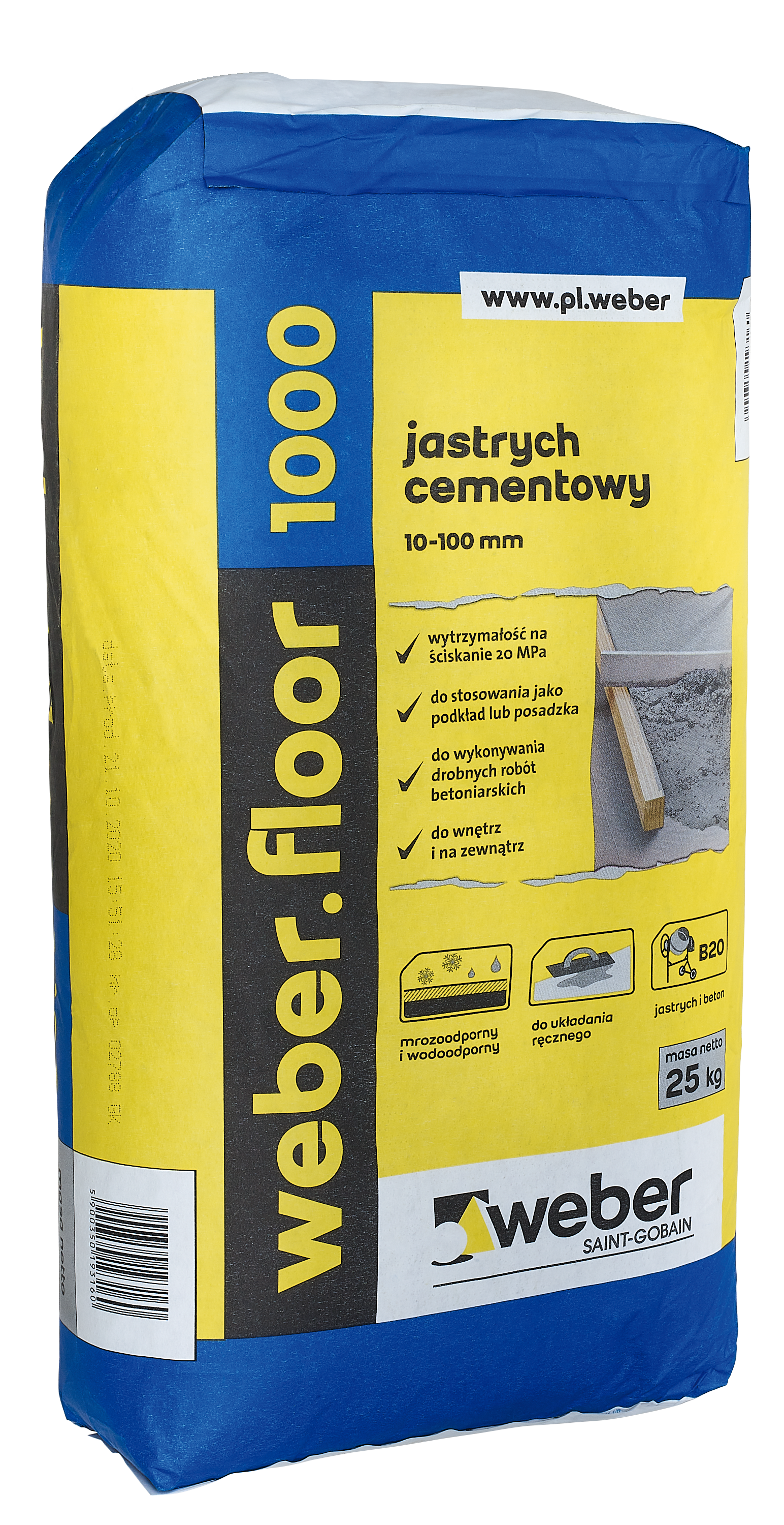 Posadzka cementowa Weber Floor 1000 25 KG Weber - 3