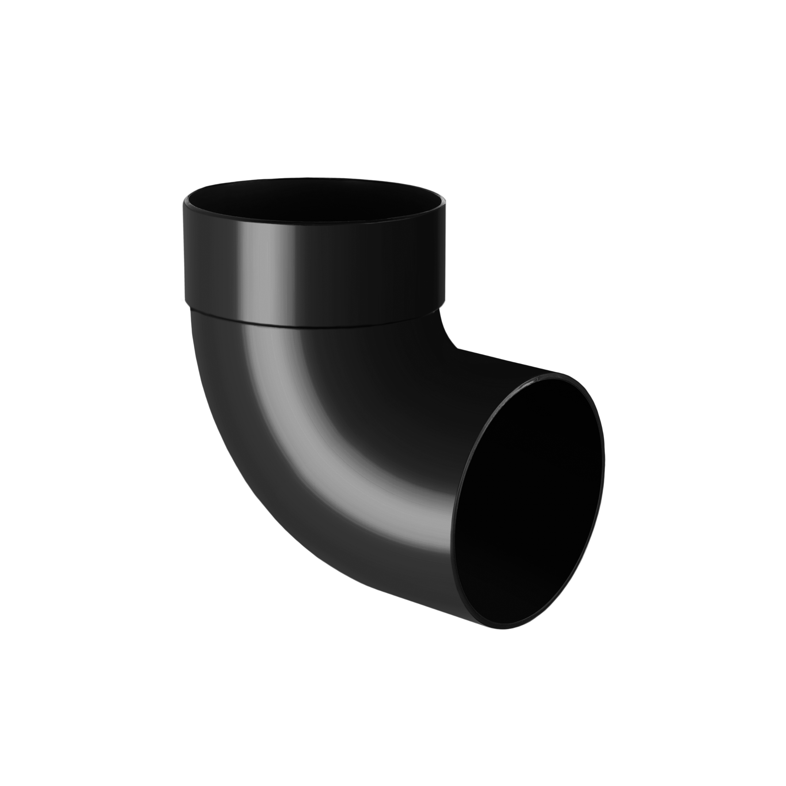 Kolano rynnowe pojedyncze 100 mm/87° grafitowe 2