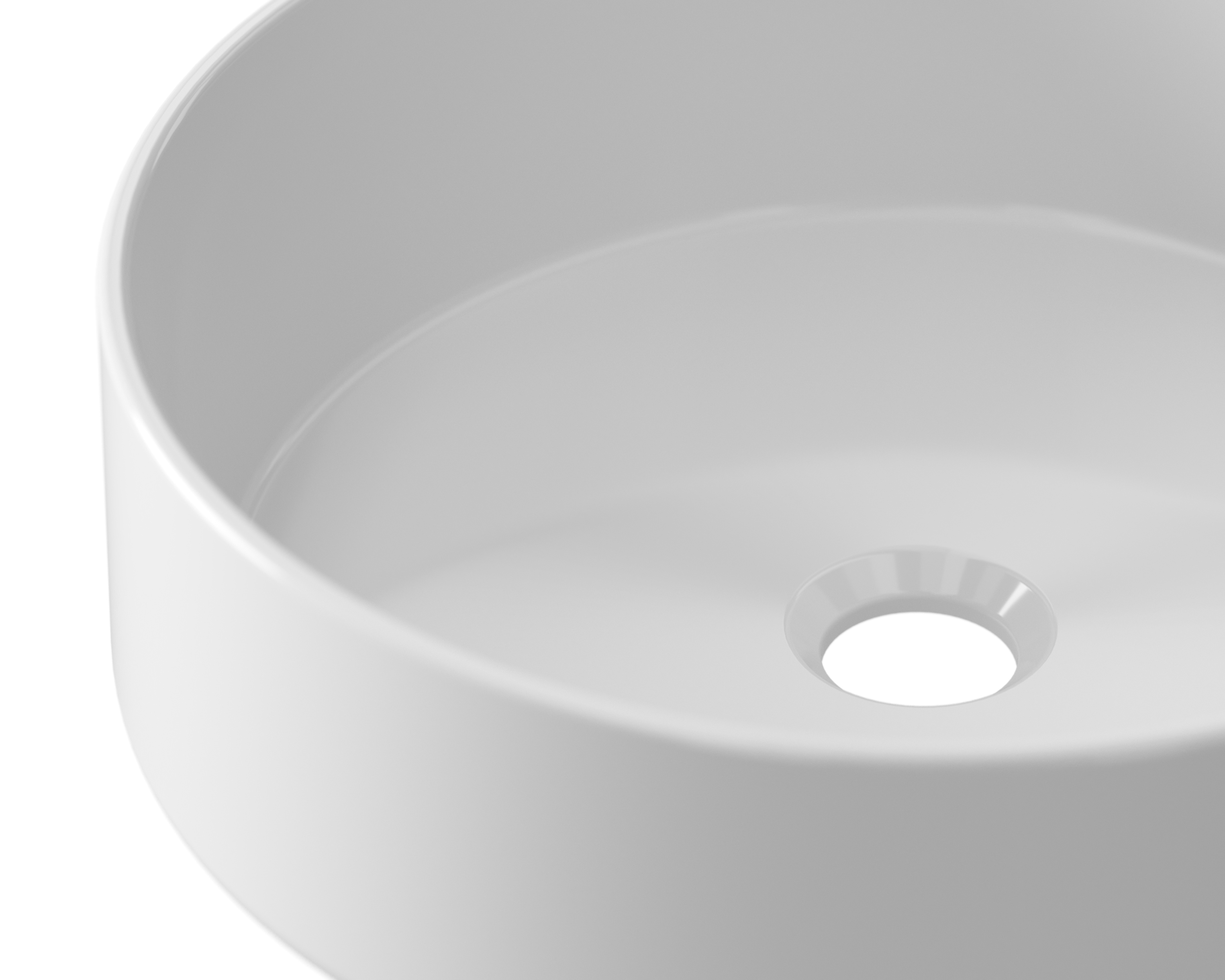 Lavabo sobre encimera de cerámica Studio 37 cm de diámetro redondo blanco brillante - 16