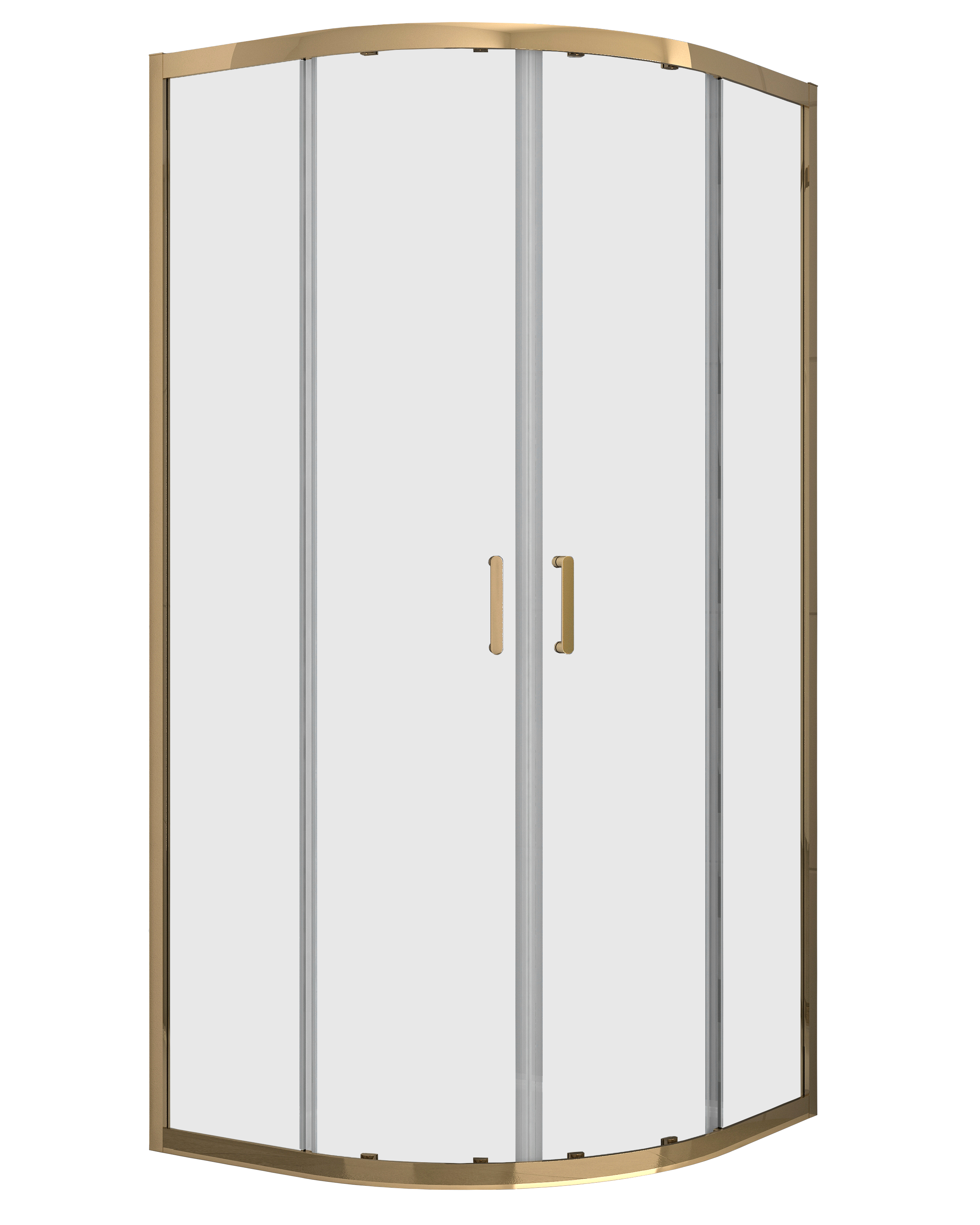 Kabina prysznicowa półokrągła Ina Gold 90 x 90 x 200 cm złota Liveno