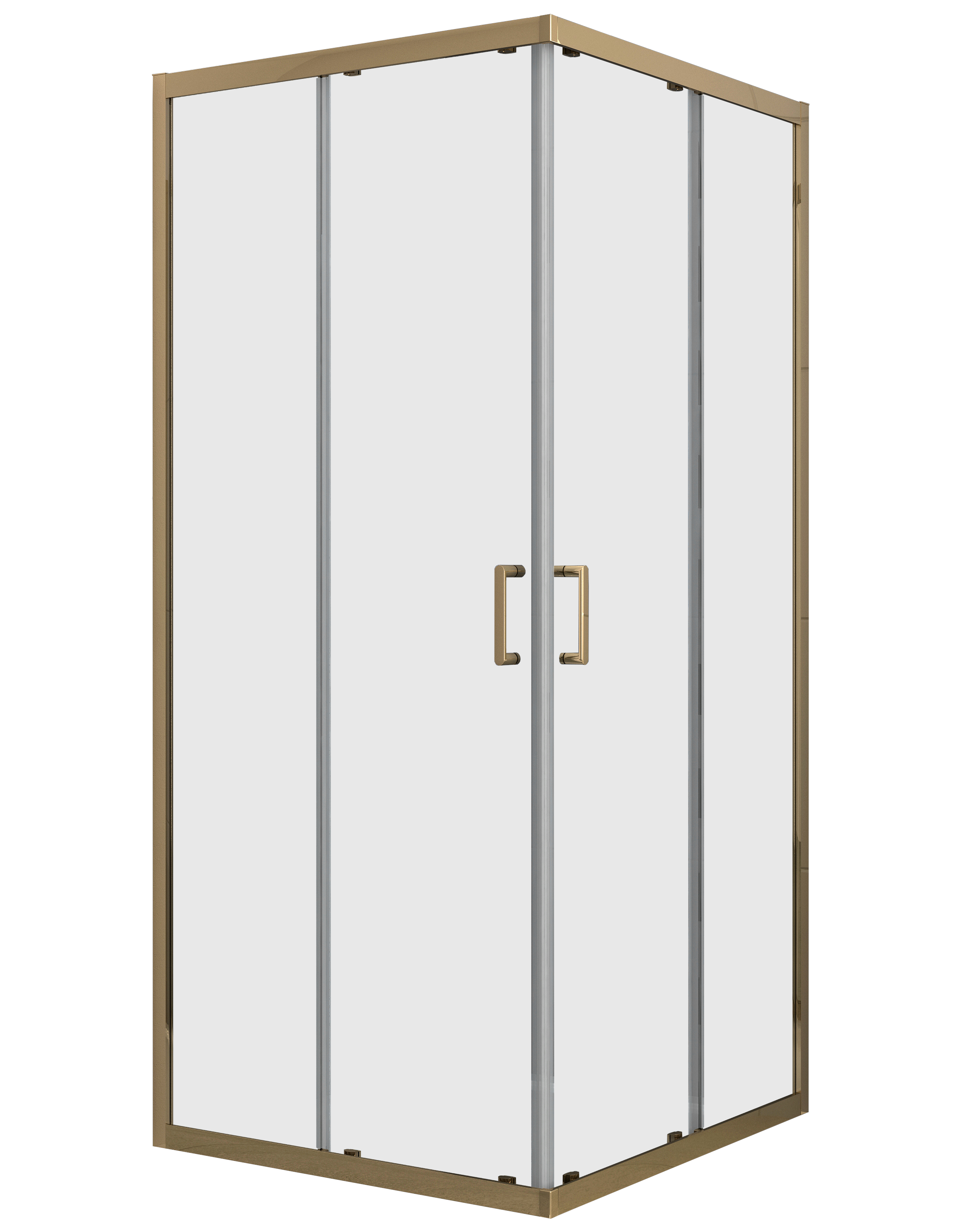 Kabina prysznicowa kwadratowa Ina Gold 90 x 90 x 200 cm złota Liveno