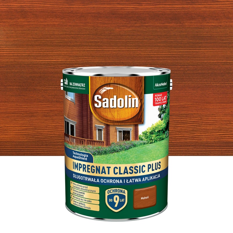 Zdjęcia - Lakiery i lazury Sadolin Impregnat do drewna Classic Plus 4.5 l Mahoń