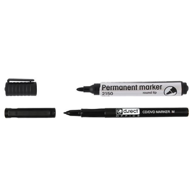 Zestaw markerów permanentnych Black + 2 szt. czarne